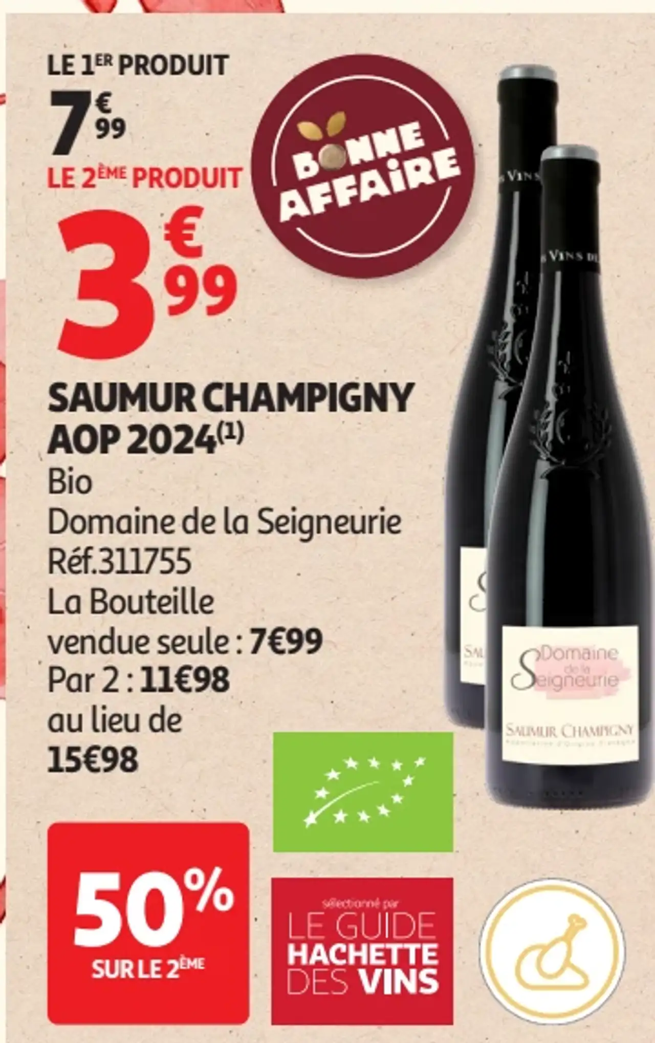 Saumur Champigny AOP 2024 Bio Domaine de la Seigneurie