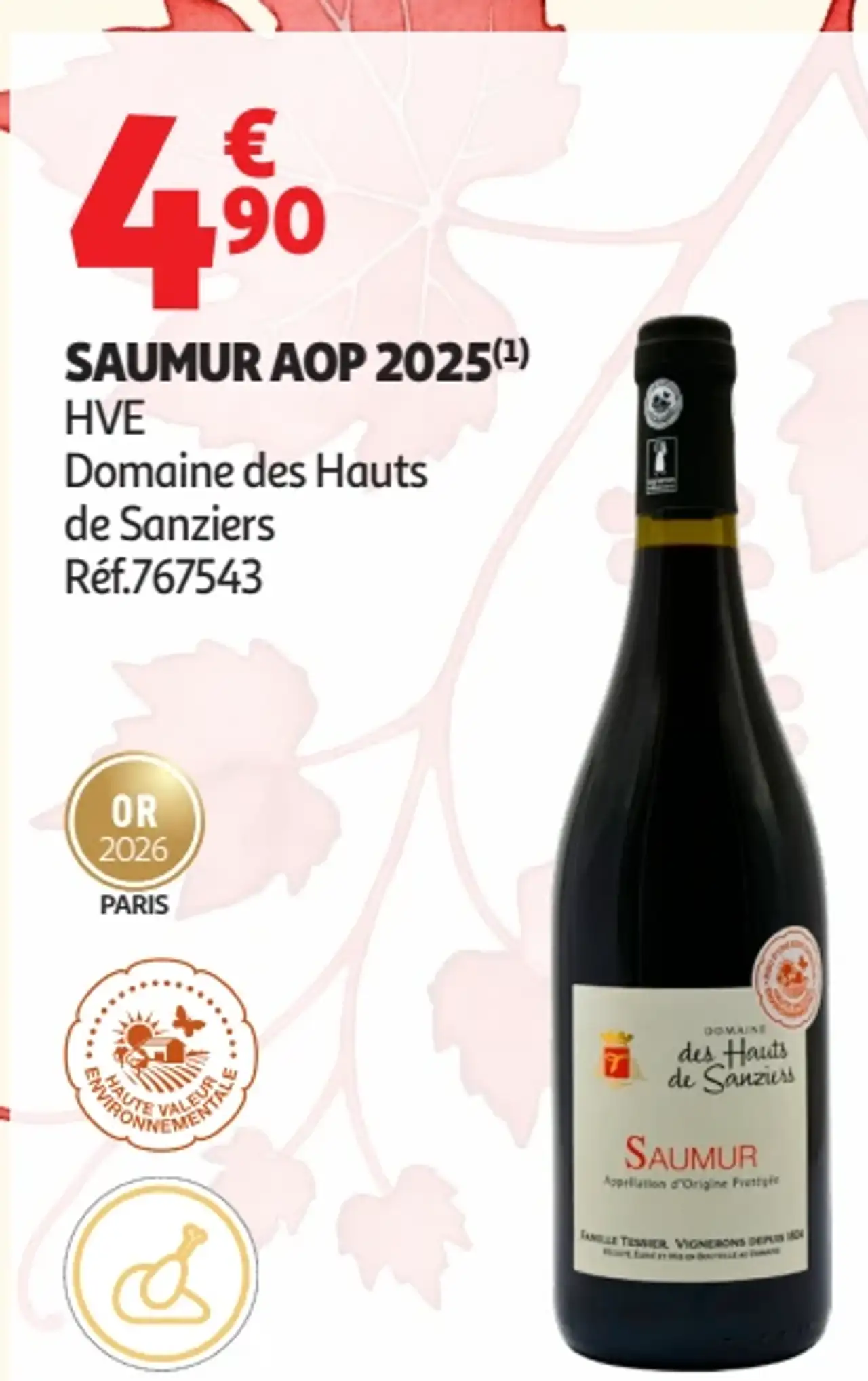 Saumur AOP 2025 Domaine des Hautes de Sanziers