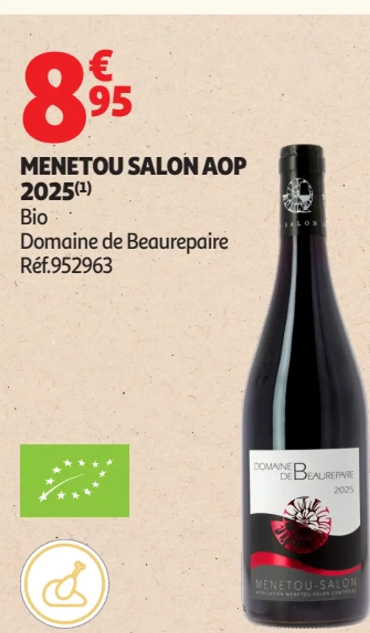 Menetou Salon AOP 2025 Bio Domaine de Beaurepaire