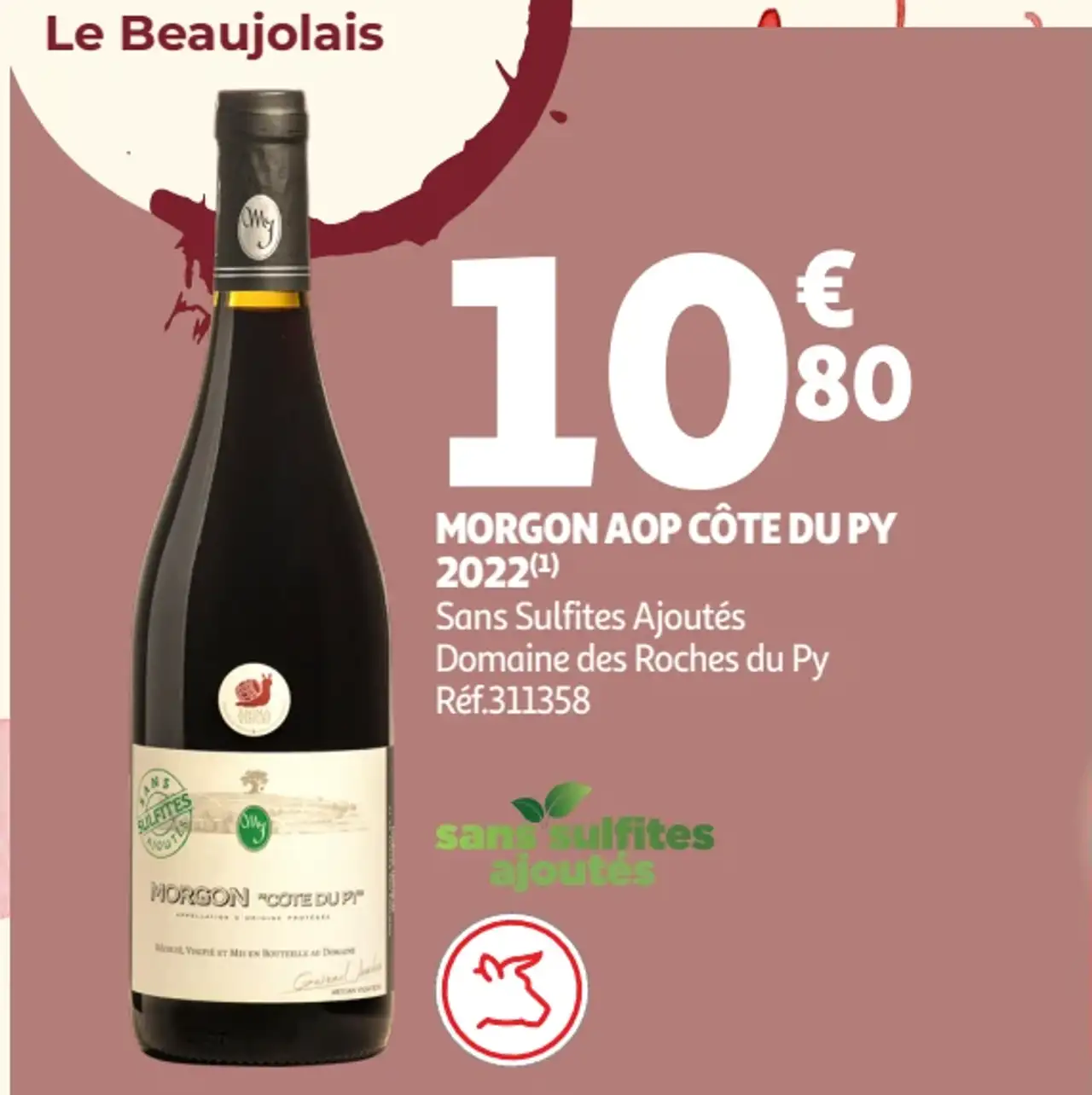 Vin rouge Morgon AOP Côte du Py 2022 Domaine des Roches du Py