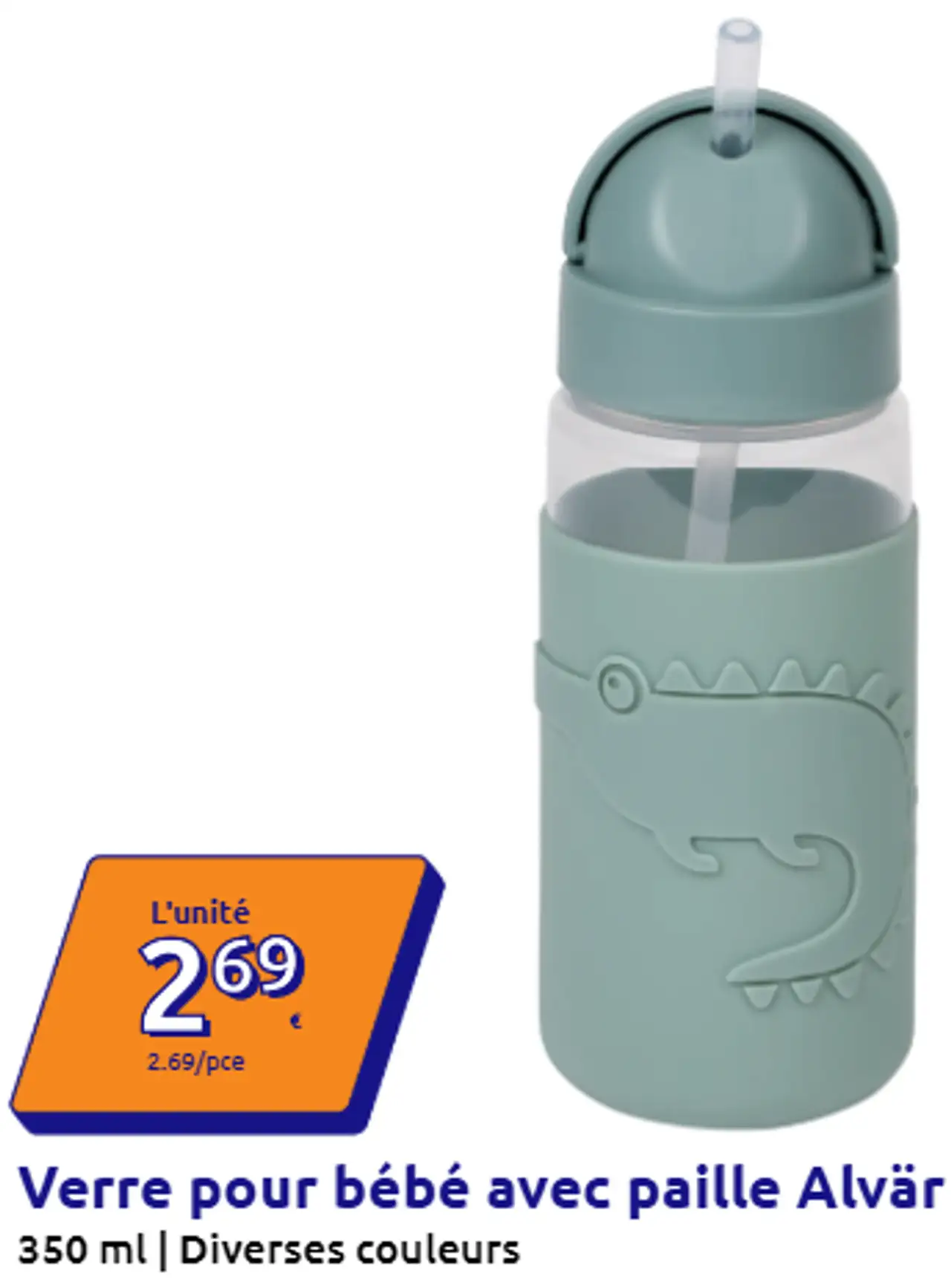 Verre pour bébé avec paille Alvär