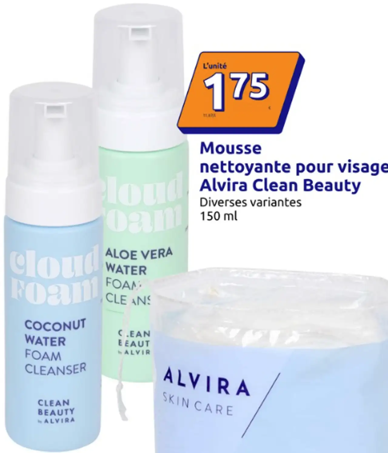 Mousse nettoyante pour visage Alvira Clean Beauty