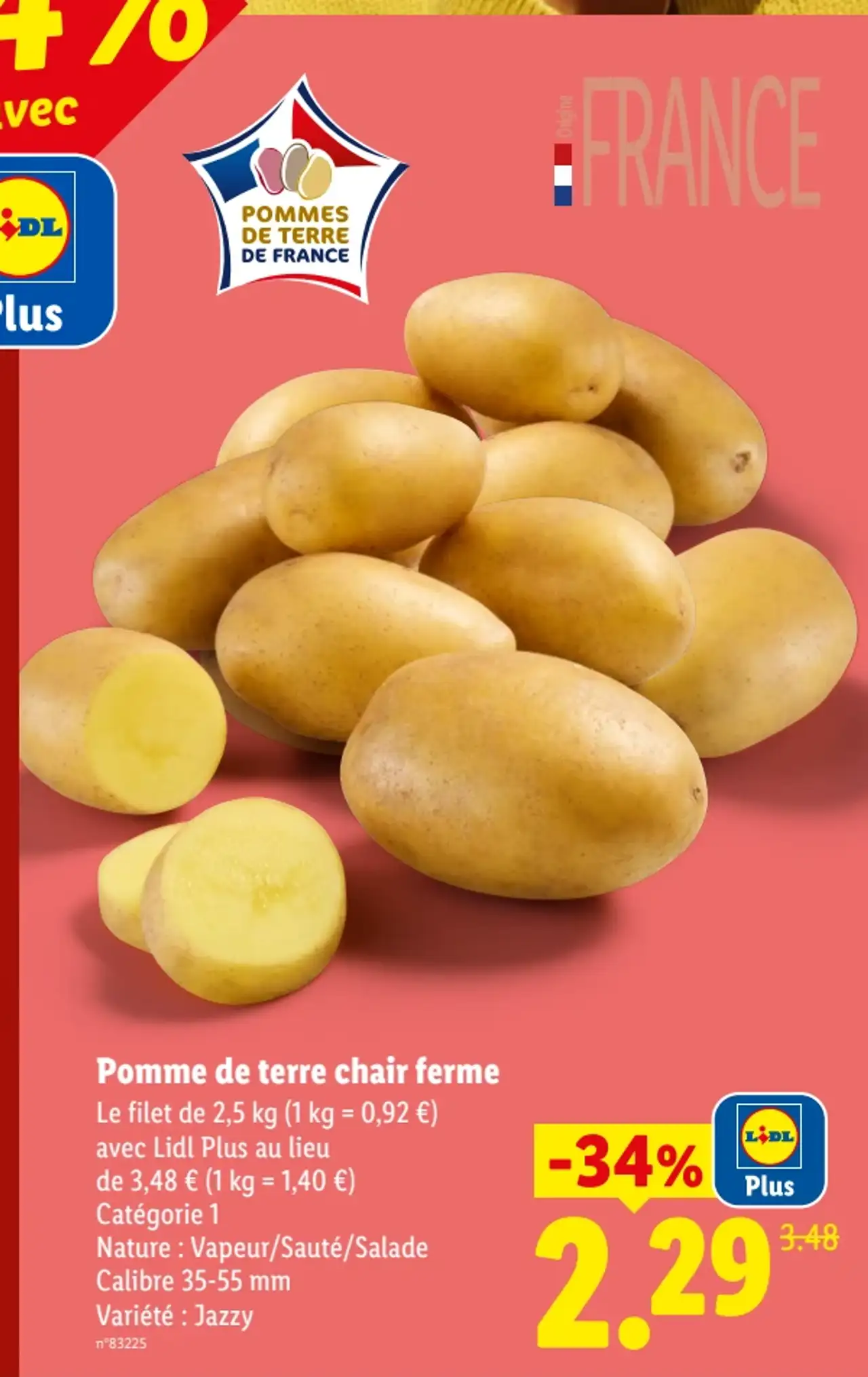 Pomme de terre chair ferme Jazzy