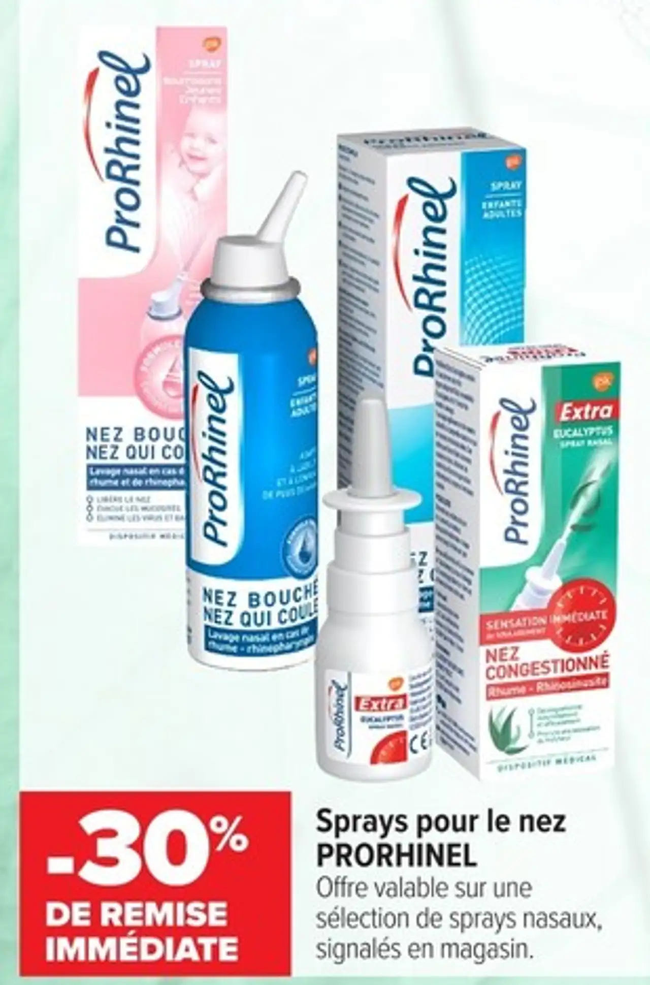 Sprays pour le nez PRORHINEL