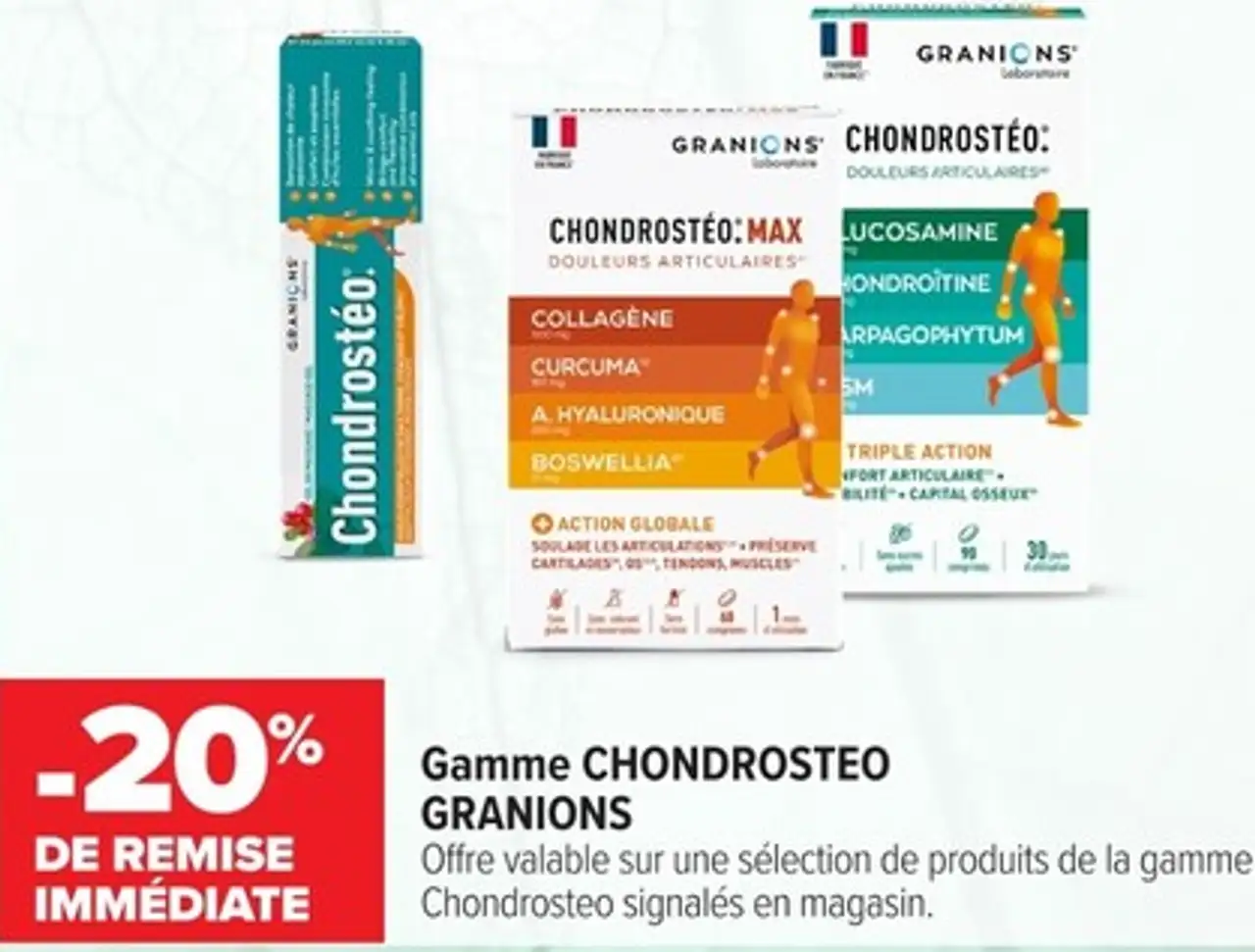 Gamme CHONDROSTEO GRANIONS