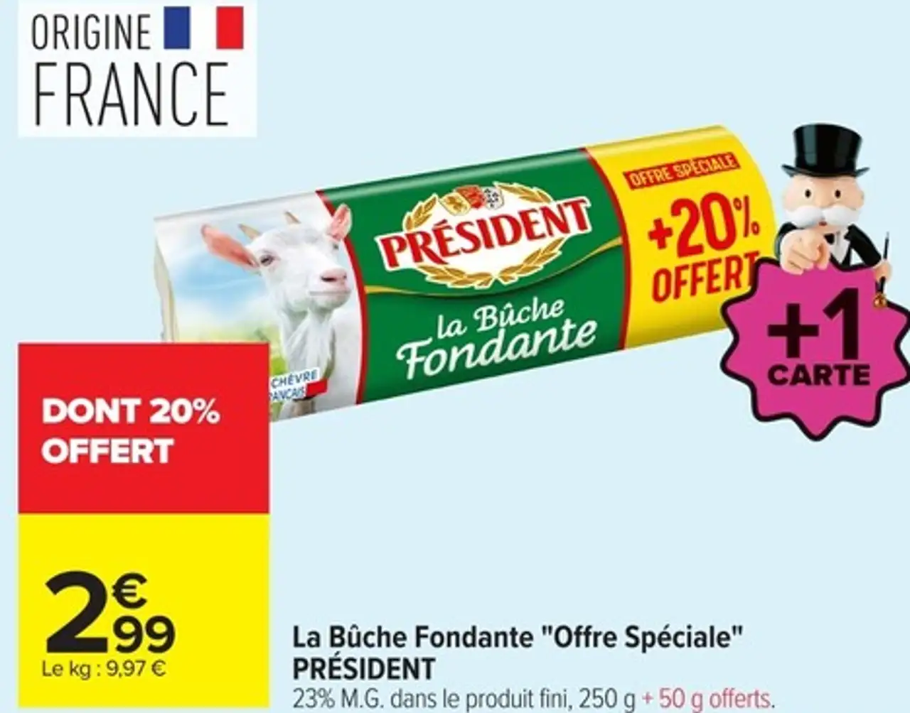 La Bûche Fondante "Offre Spéciale" PRÉSIDENT