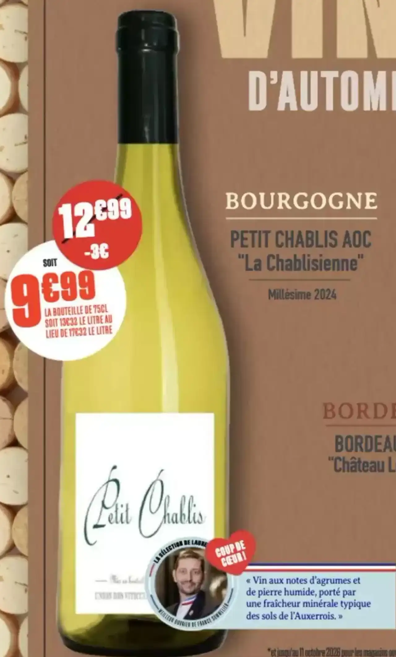 Petit Chablis AOC "La Chablisienne" Bourgougne Millésime 2024