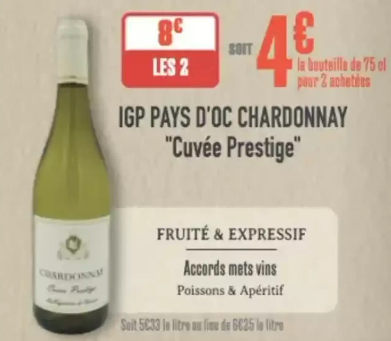 IGP Pays d'Oc Chardonnay "Cuvée Prestige"