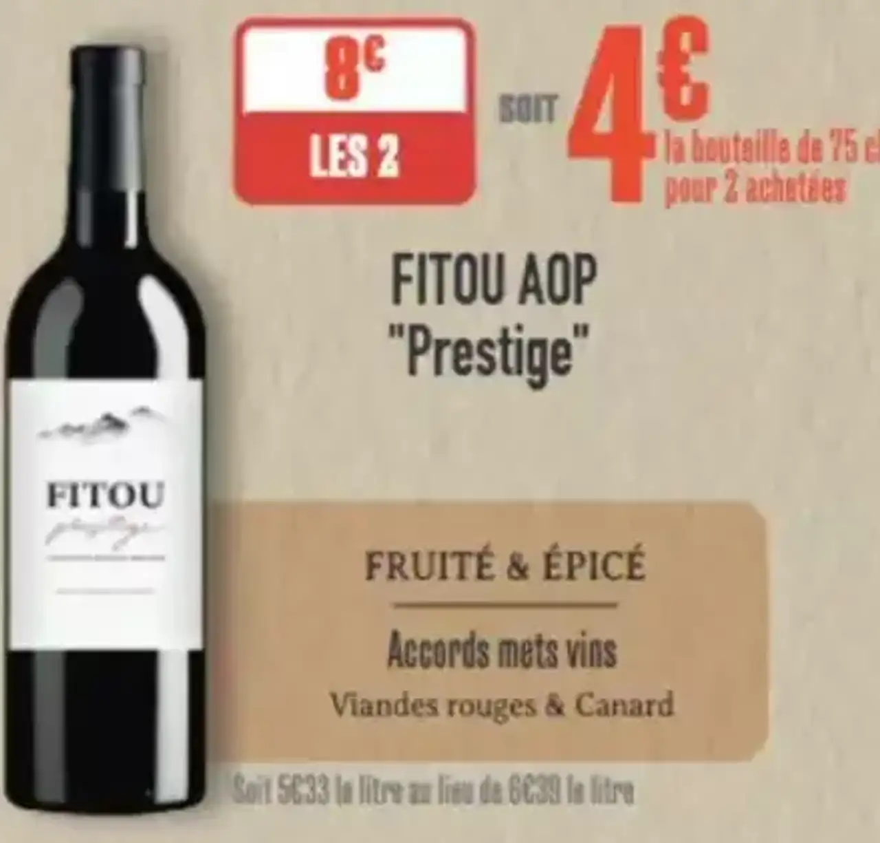 Fitou AOP "Prestige" Vin rouge