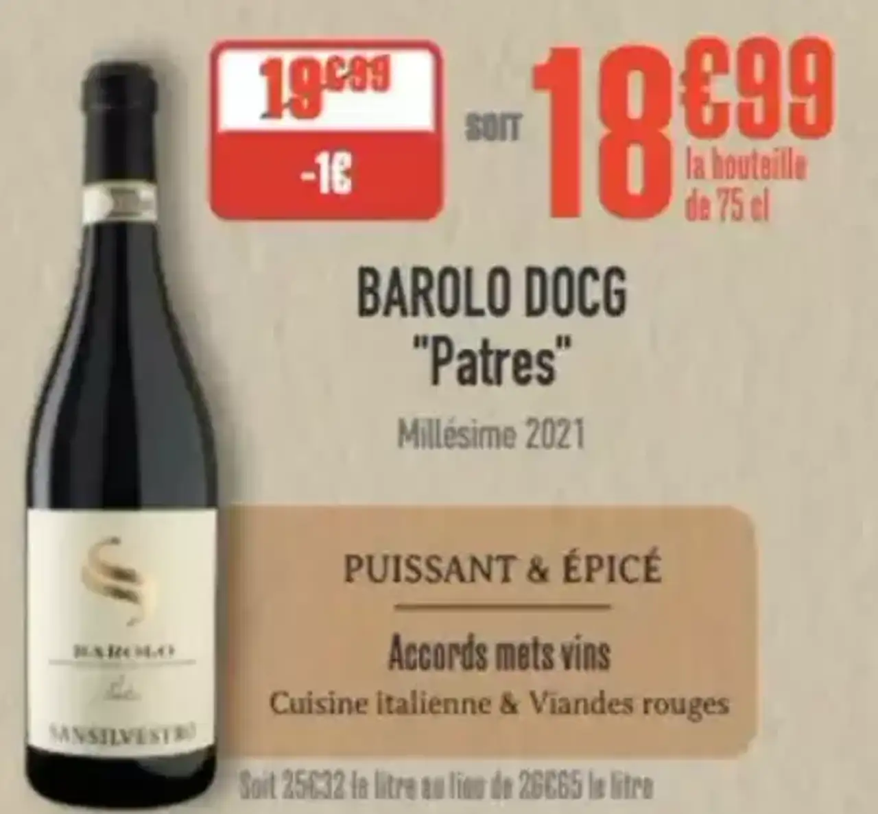 Barolo DOCG "Patres" Vin rouge