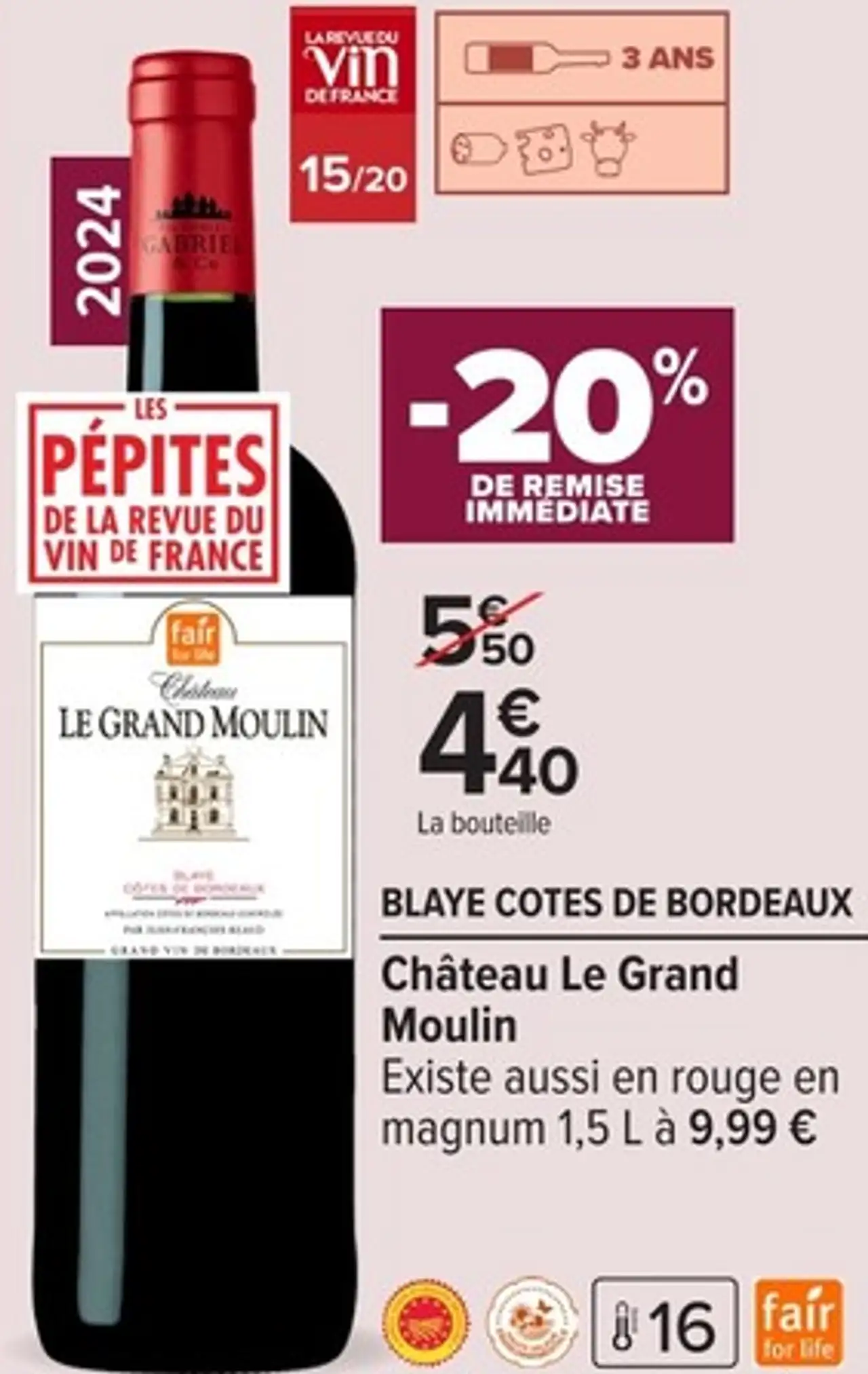 Blaye Cotes de Bordeaux Château Le Grand Moulin 2024