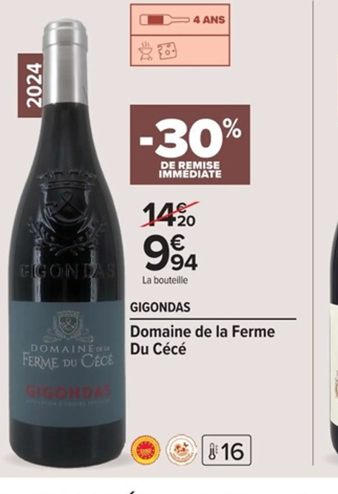 GIGONDAS Domaine de la Ferme Du Cécé