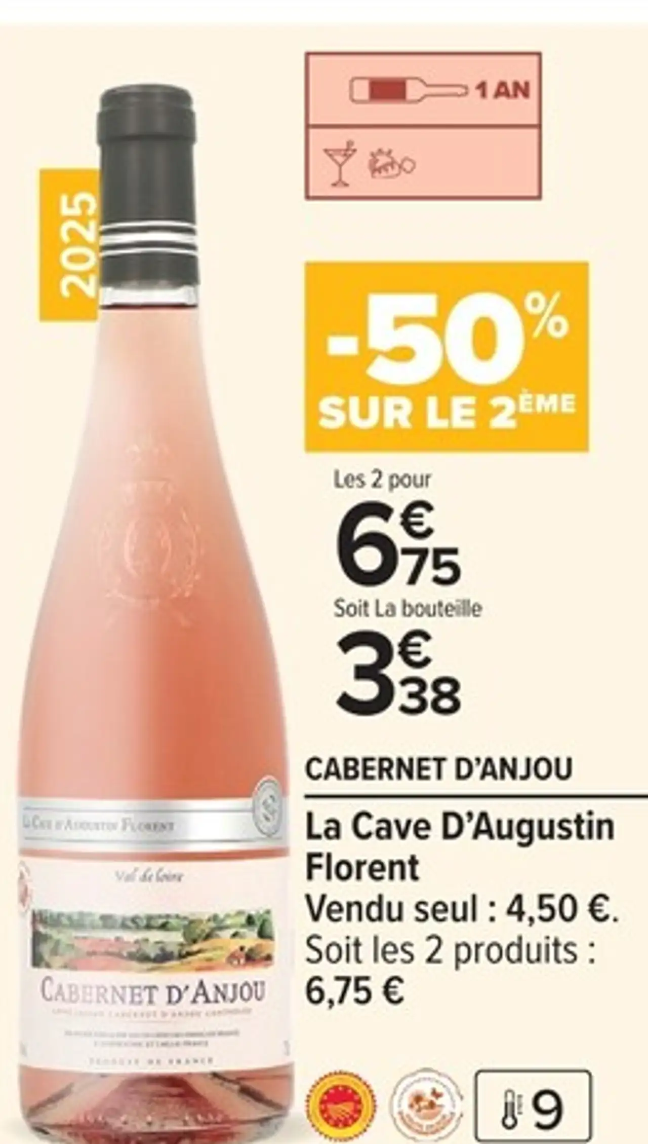 La Cave D'Augustin Florent Cabernet d'Anjou