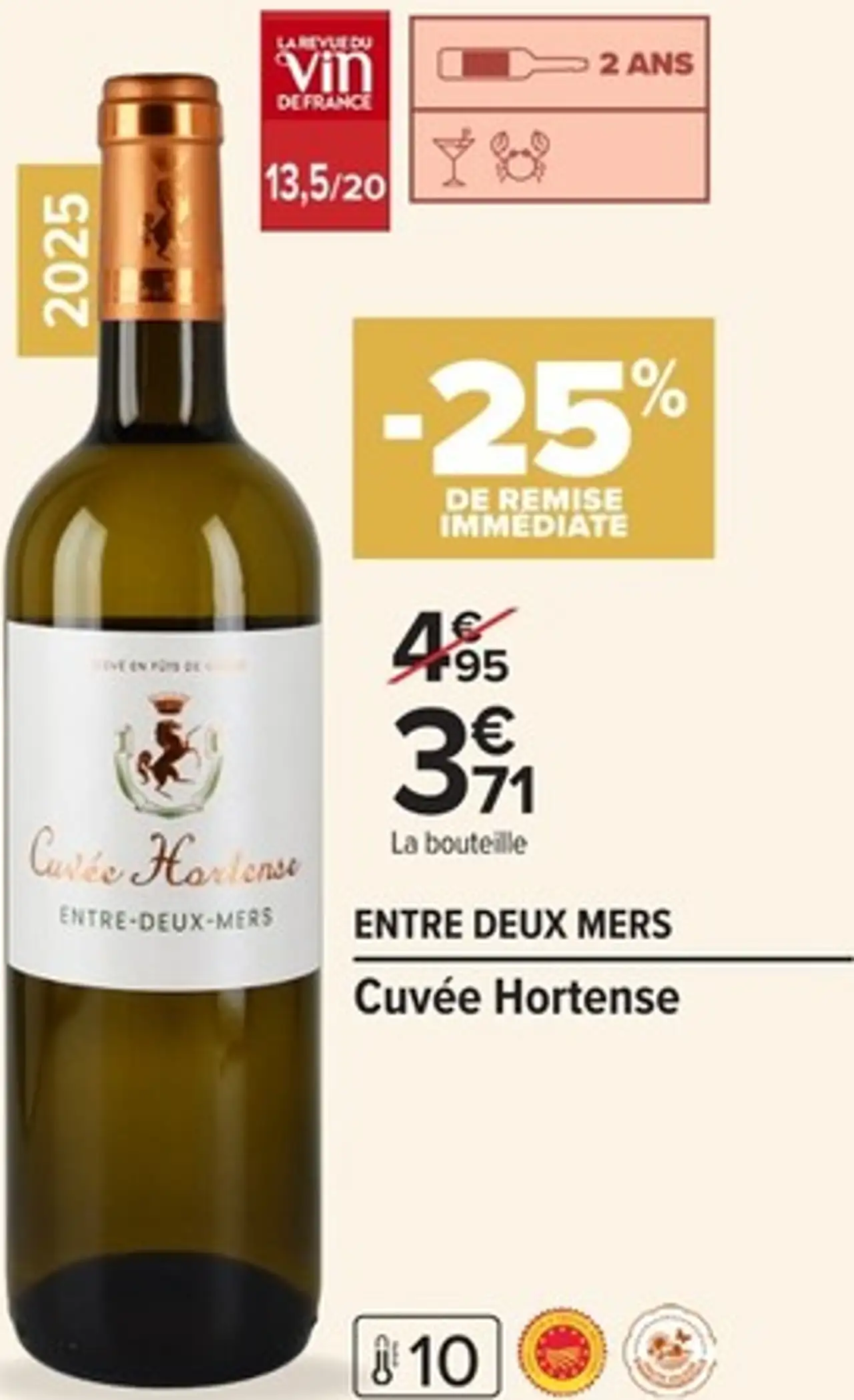 ENTRE DEUX MERS Cuvée Hortense