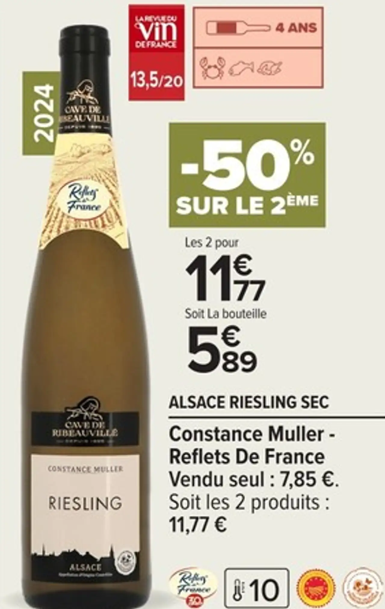 Constance Muller - Reflets De France ALSACE RIESLING SEC