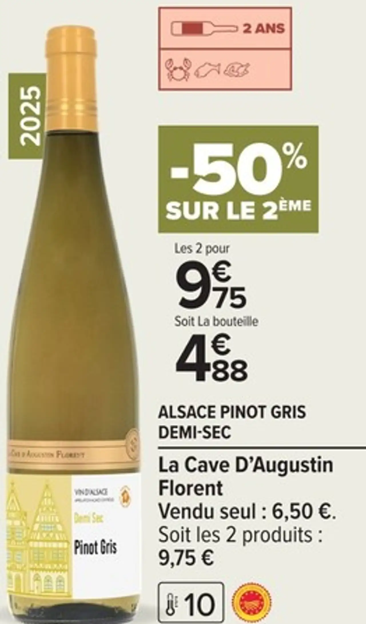 La Cave D'Augustin Florent ALSACE PINOT GRIS DEMI-SEC