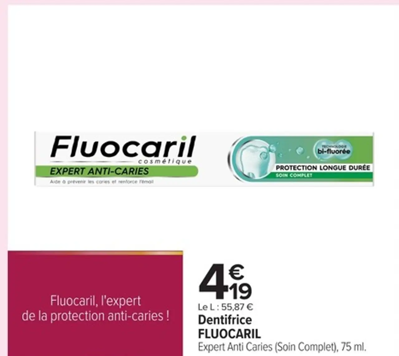 Dentifrice FLUOCARIL Expert Anti Caries (Soin Complet)