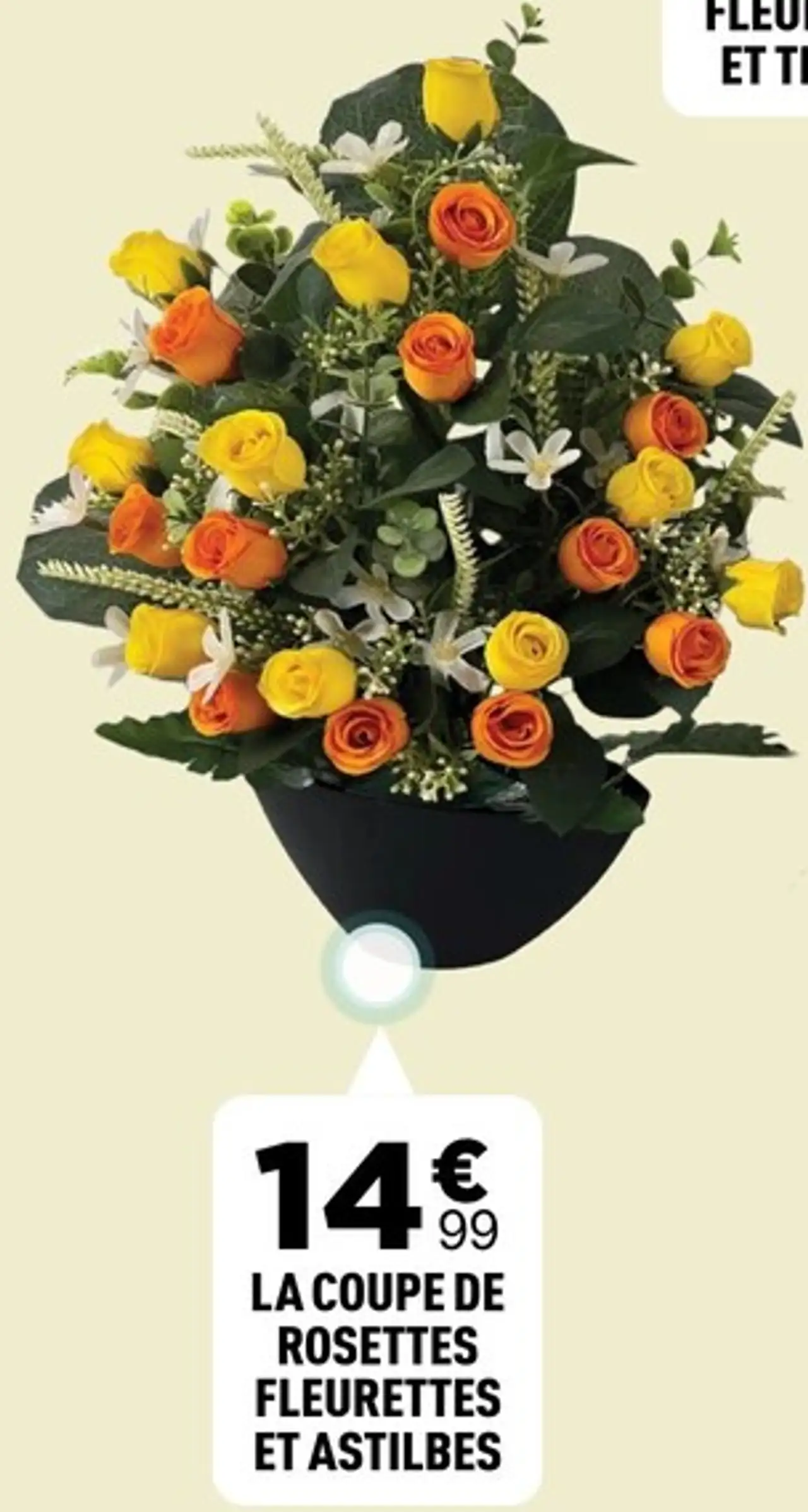La coupe de rosettes fleurettes et astilbes