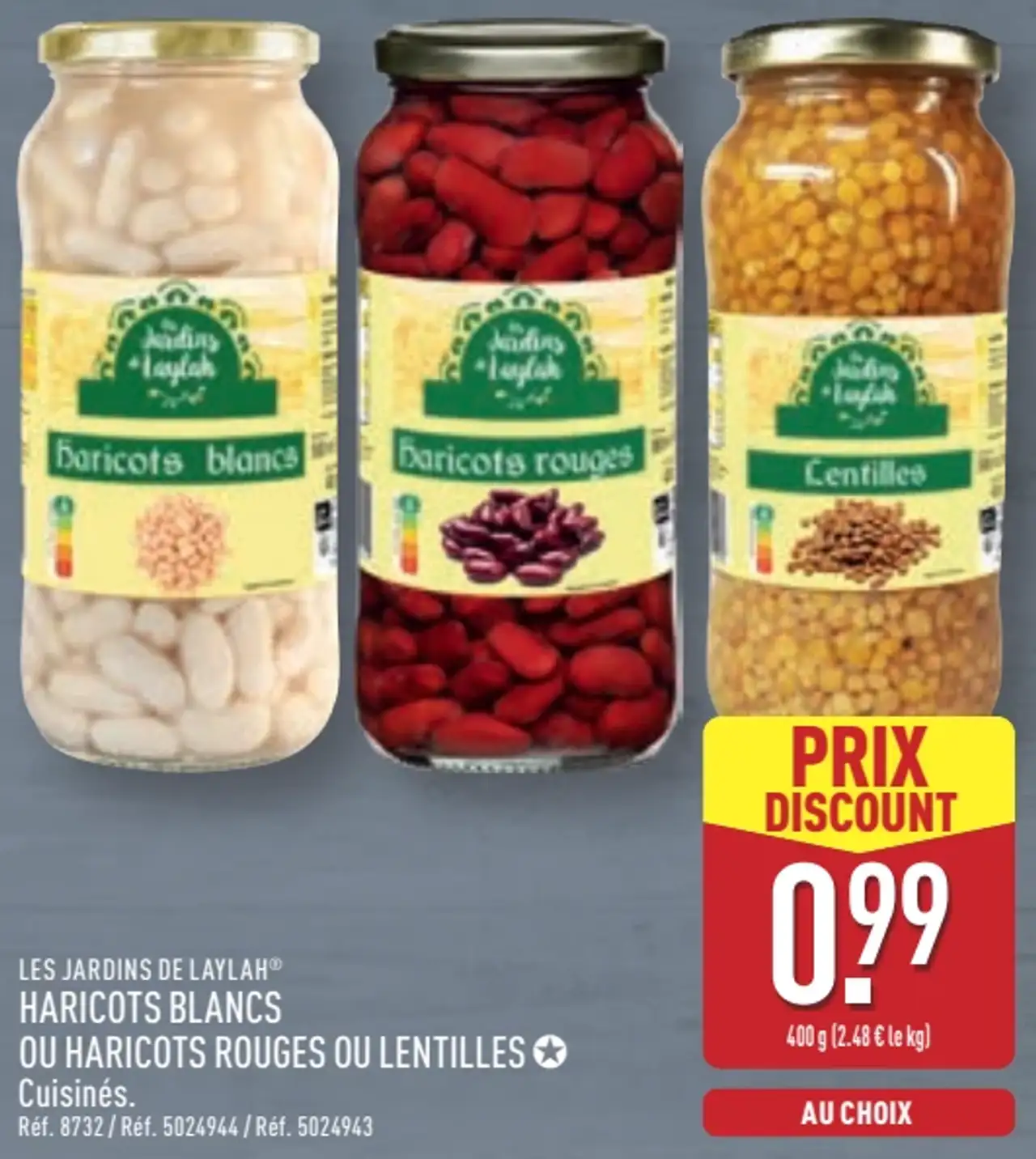 Les Jardins de Laylah Haricots blancs ou haricots rouges ou lentilles