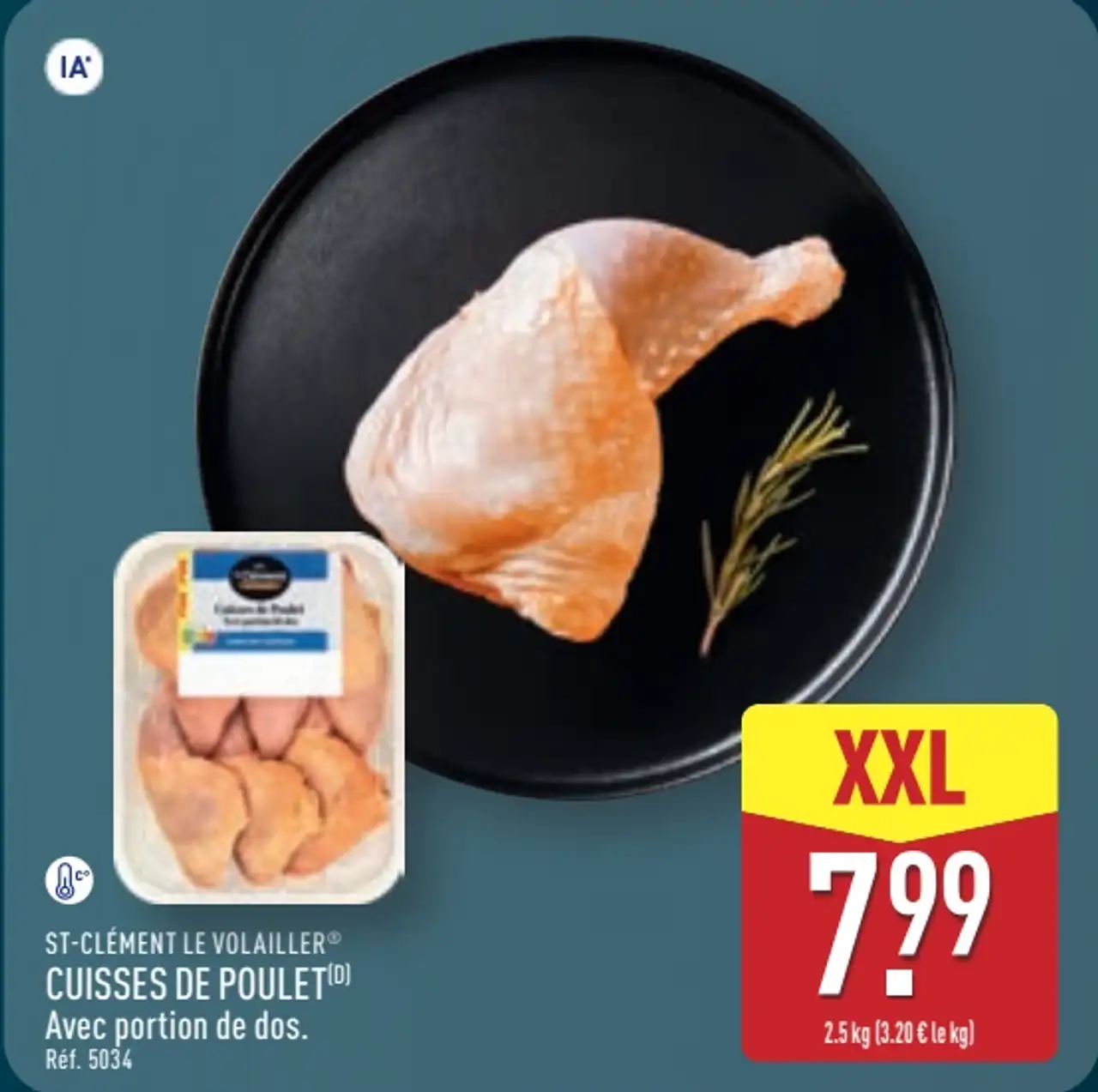 ST-CLÉMENT LE VOLAILLER® CUISSES DE POULET Avec portion de dos