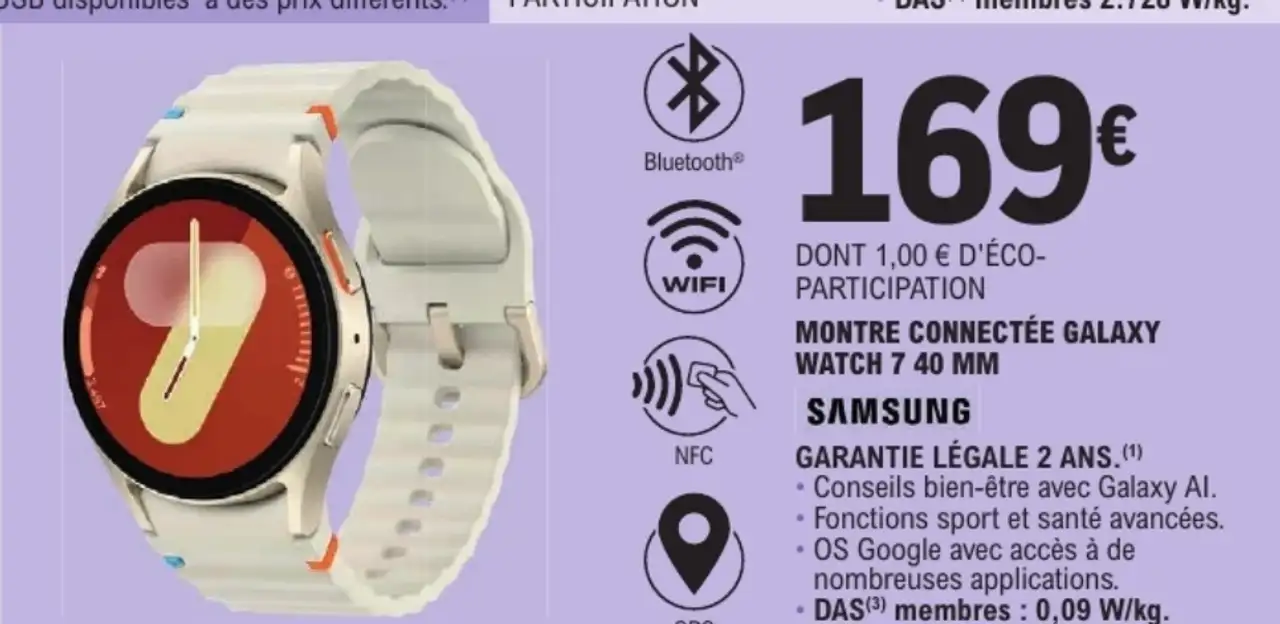 Montre connectée Samsung Galaxy Watch 7 40 mm