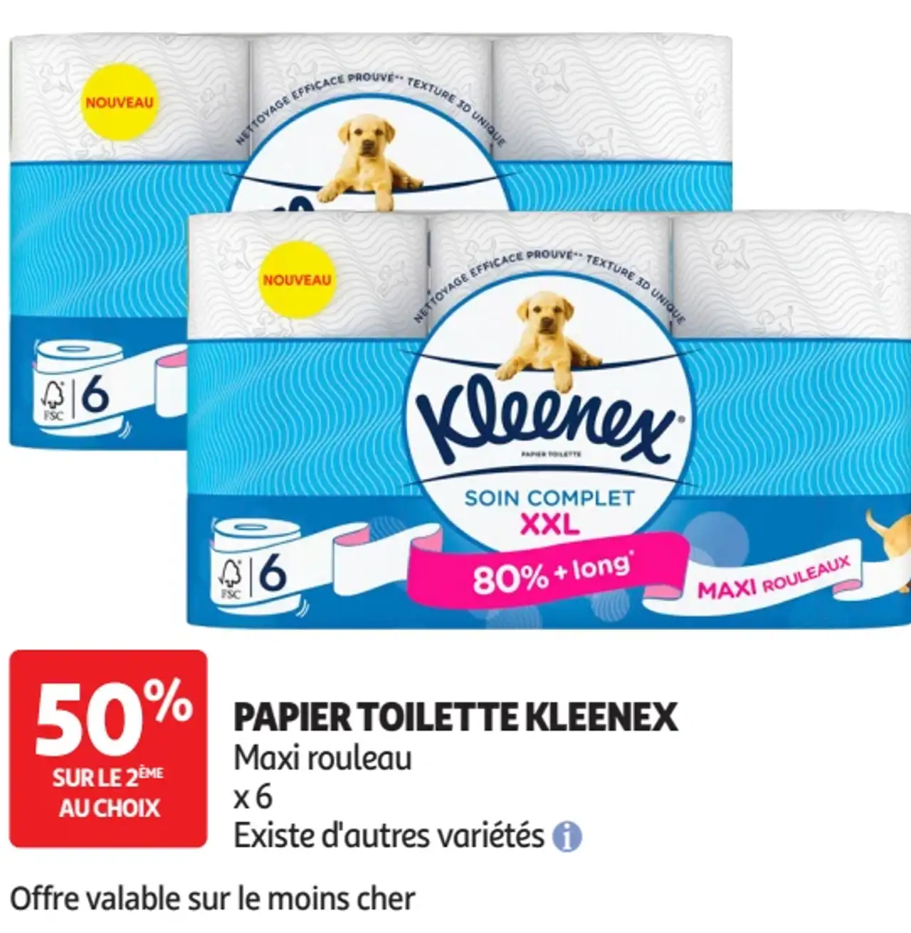 Papier toilette Kleenex Maxi rouleau x 6
