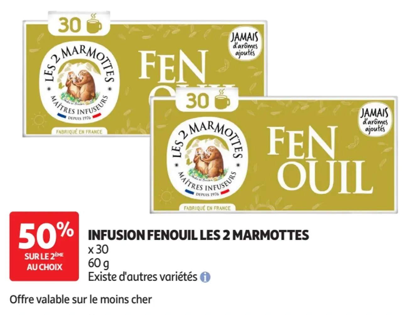 Infusion fenouil Les 2 Marmottes