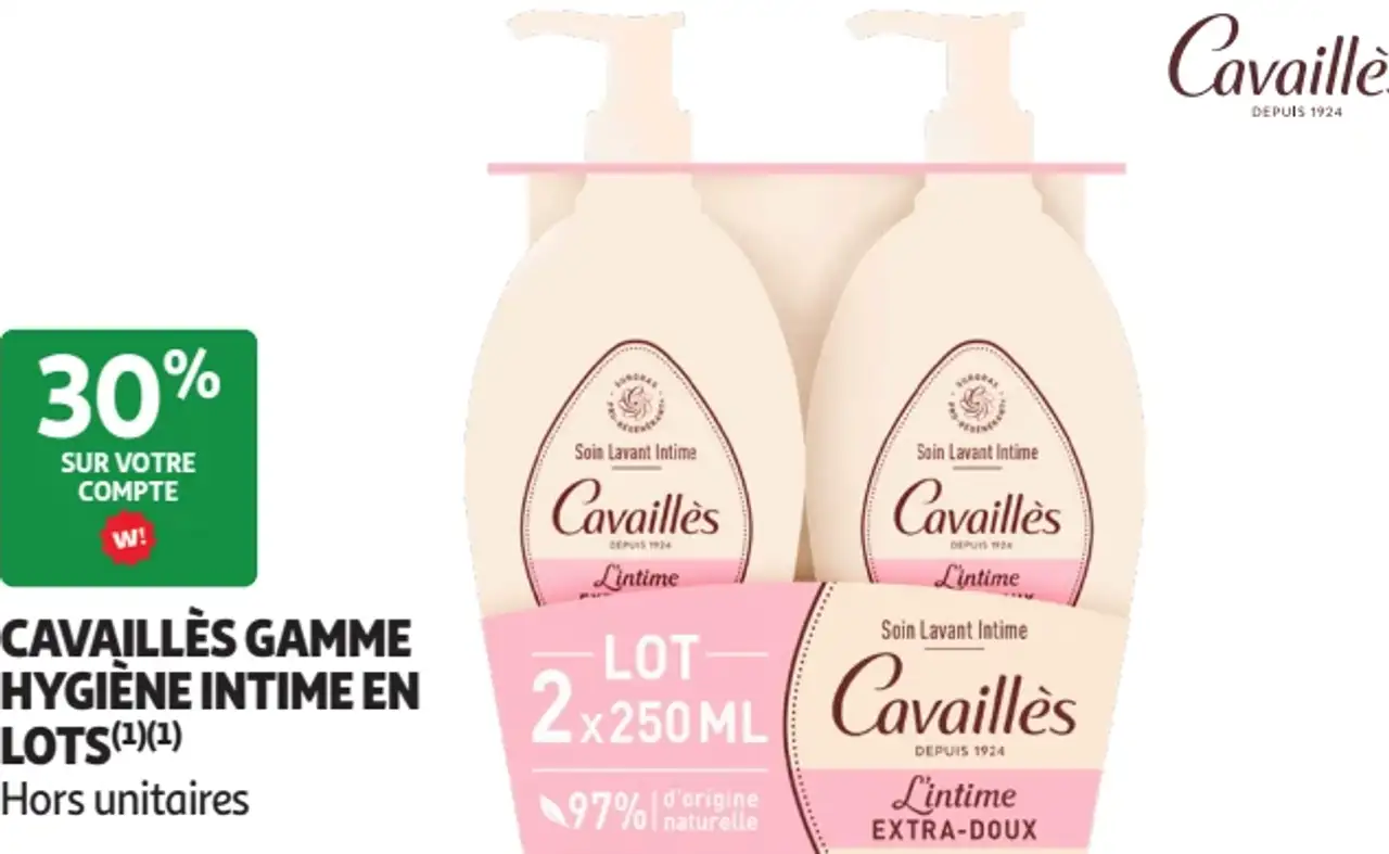 CAVAILLÈS GAMME HYGIÈNE INTIME EN LOTS