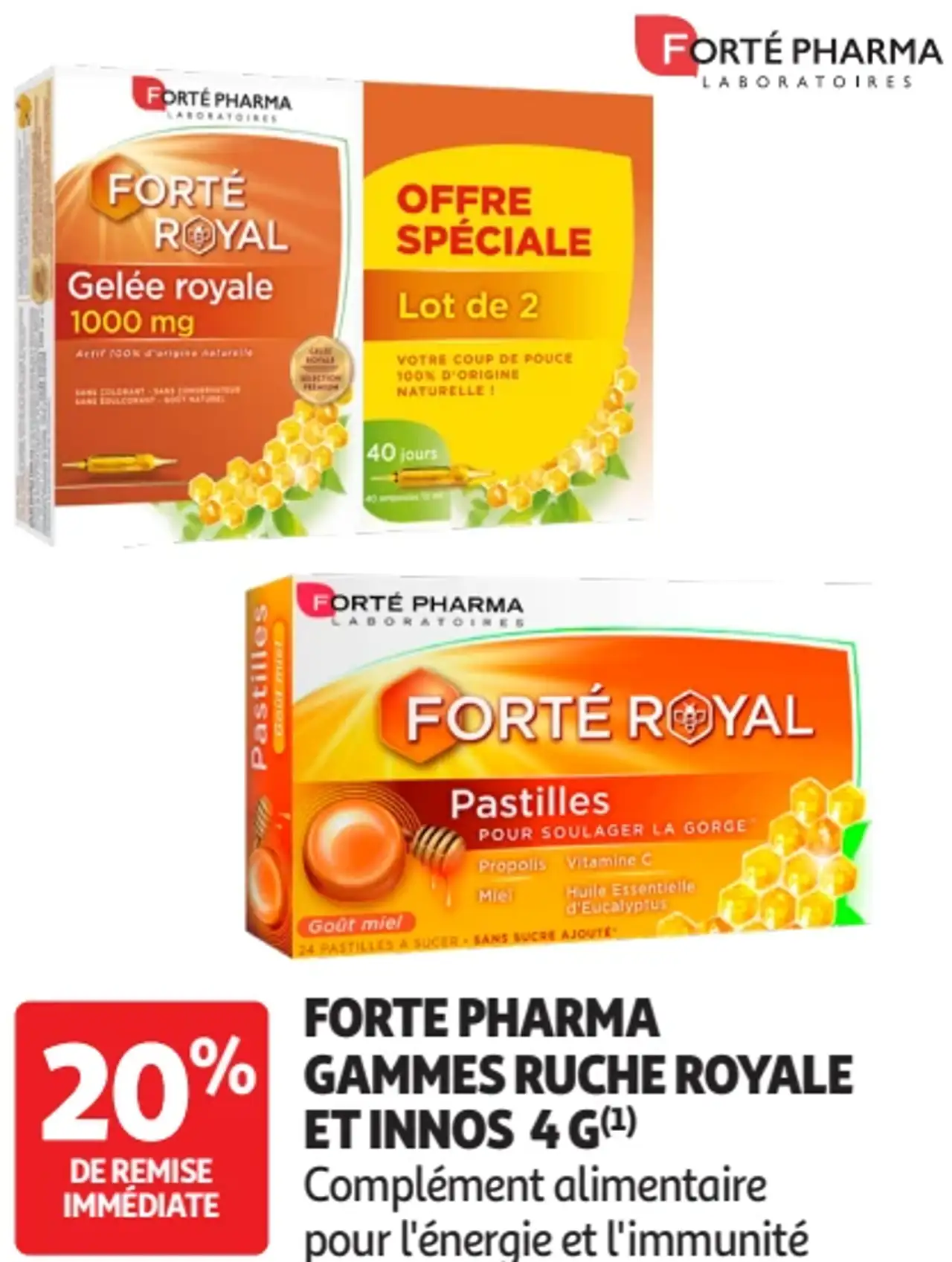 FORTE PHARMA GAMMES RUCHE ROYALE ET INNOS 4 G