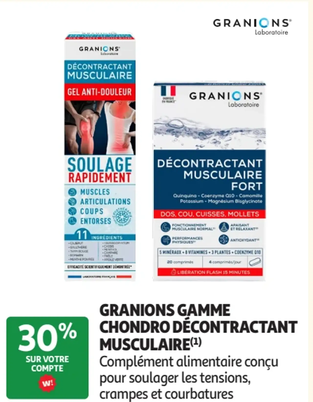 GRANIONS GAMME CHONDRO DÉCONTRACTANT MUSCULAIRE