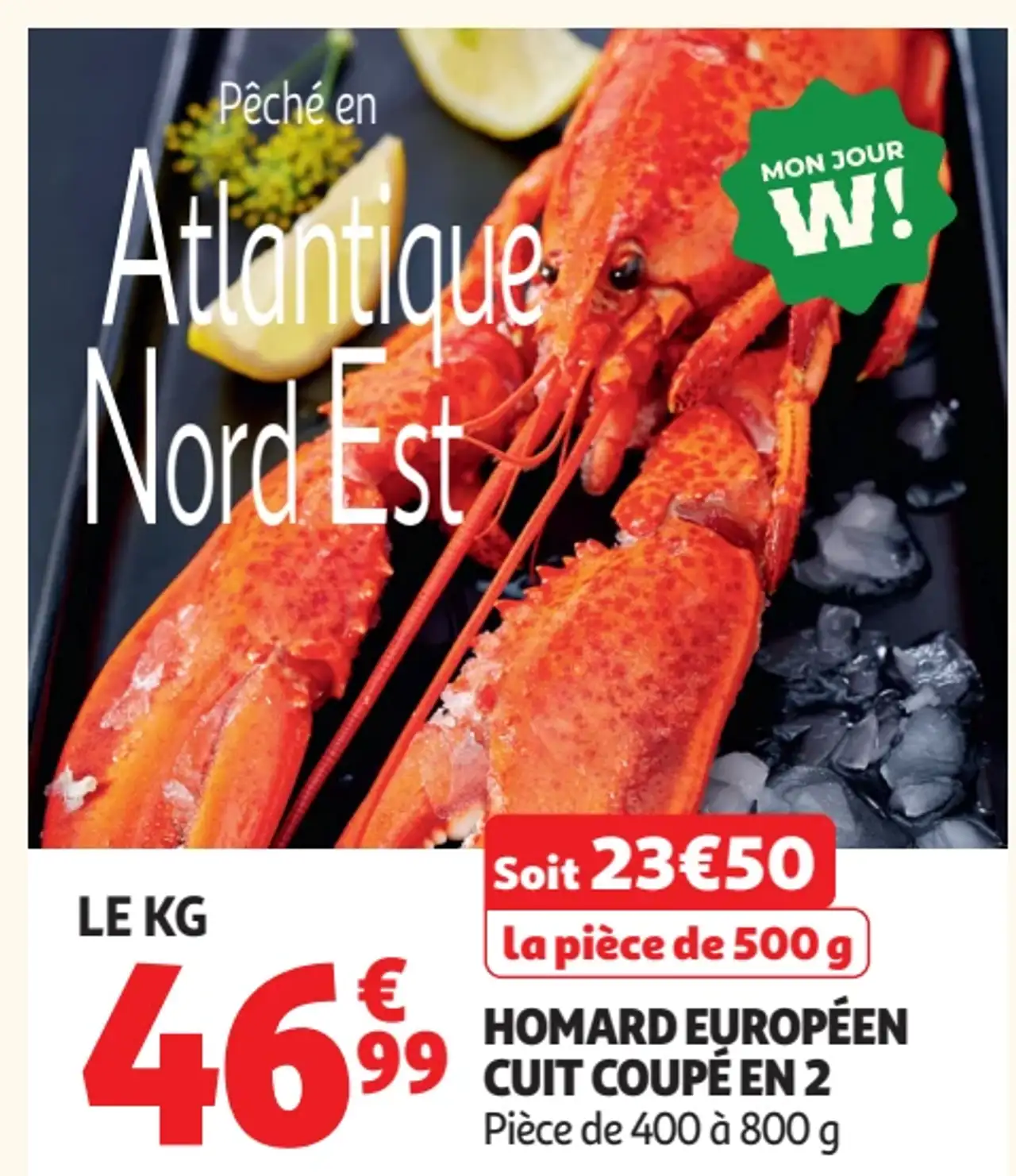 Homard européen cuit coupé en 2