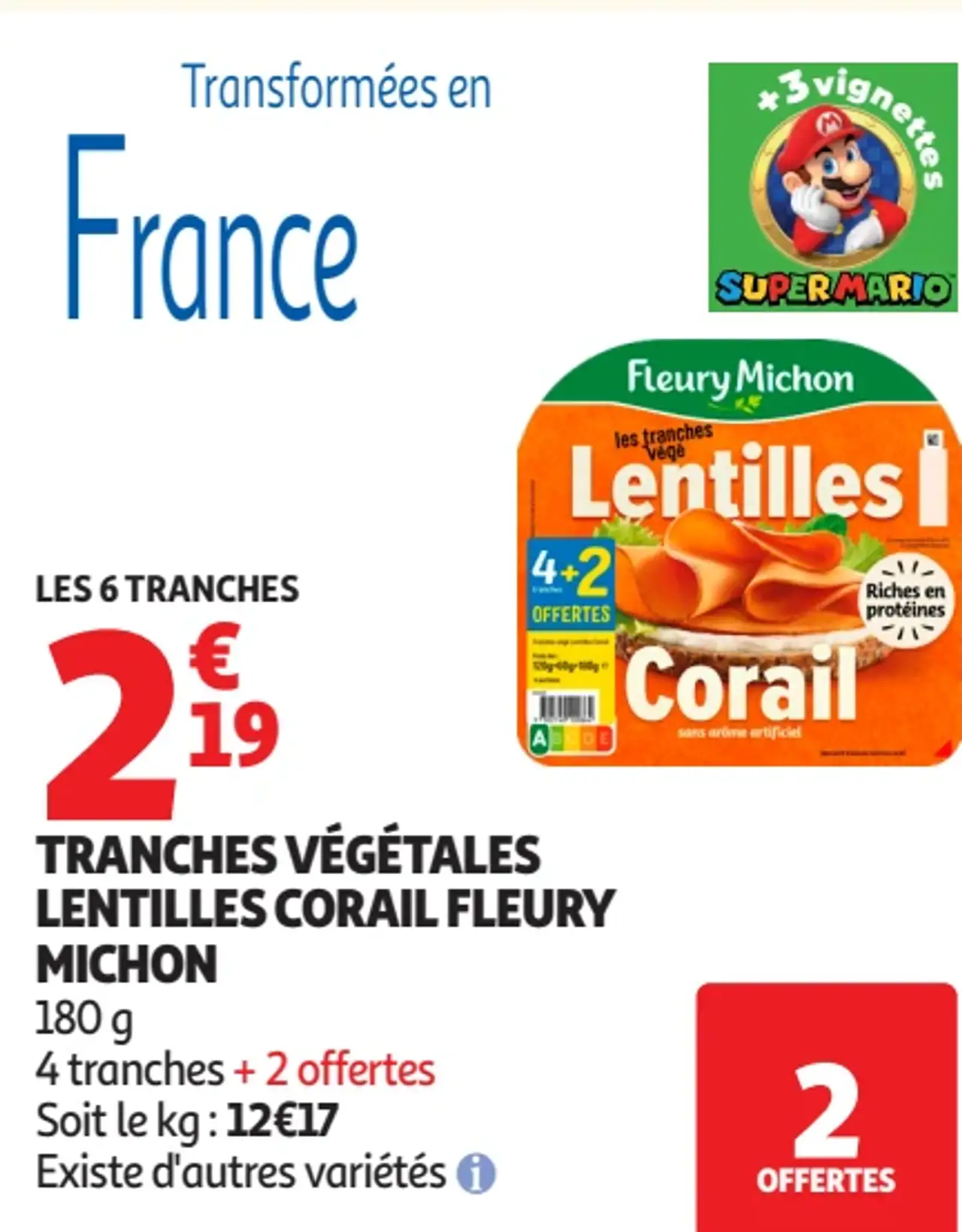 Tranches végétales lentilles corail Fleury Michon