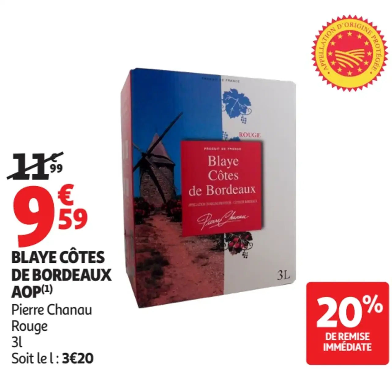 Blaye Côtes de Bordeaux AOP Pierre Chanau Rouge