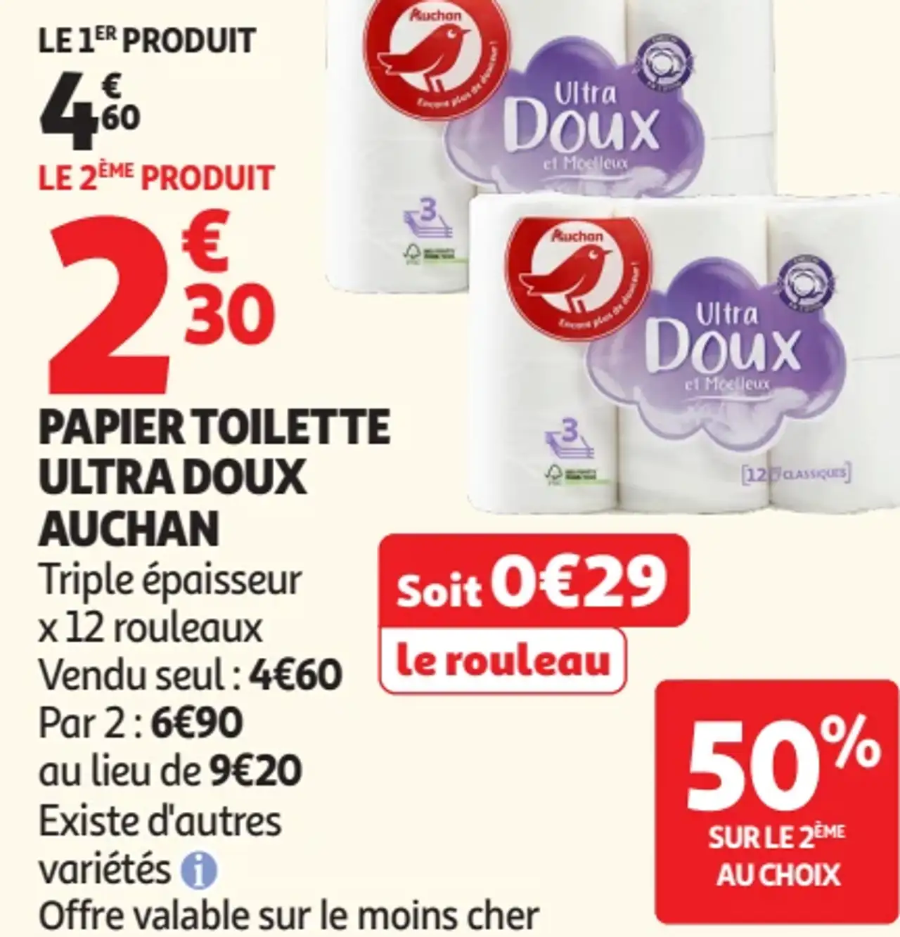 Papier Toilette Ultra Doux Auchan