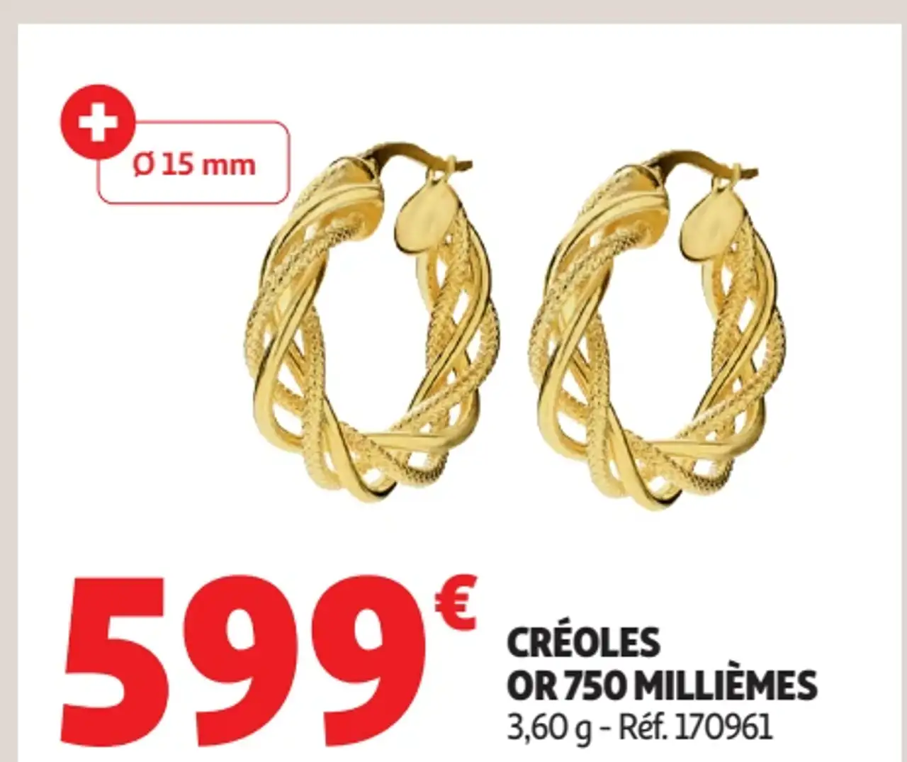 Créoles Or 750 Millièmes