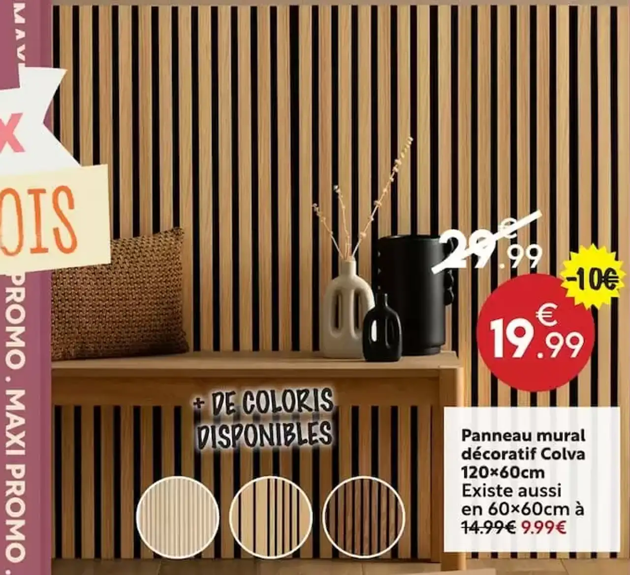 Panneau mural décoratif Colva 120×60cm