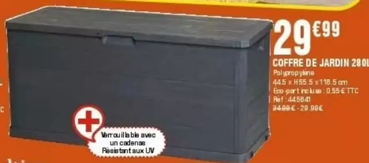 Coffre de jardin 280L