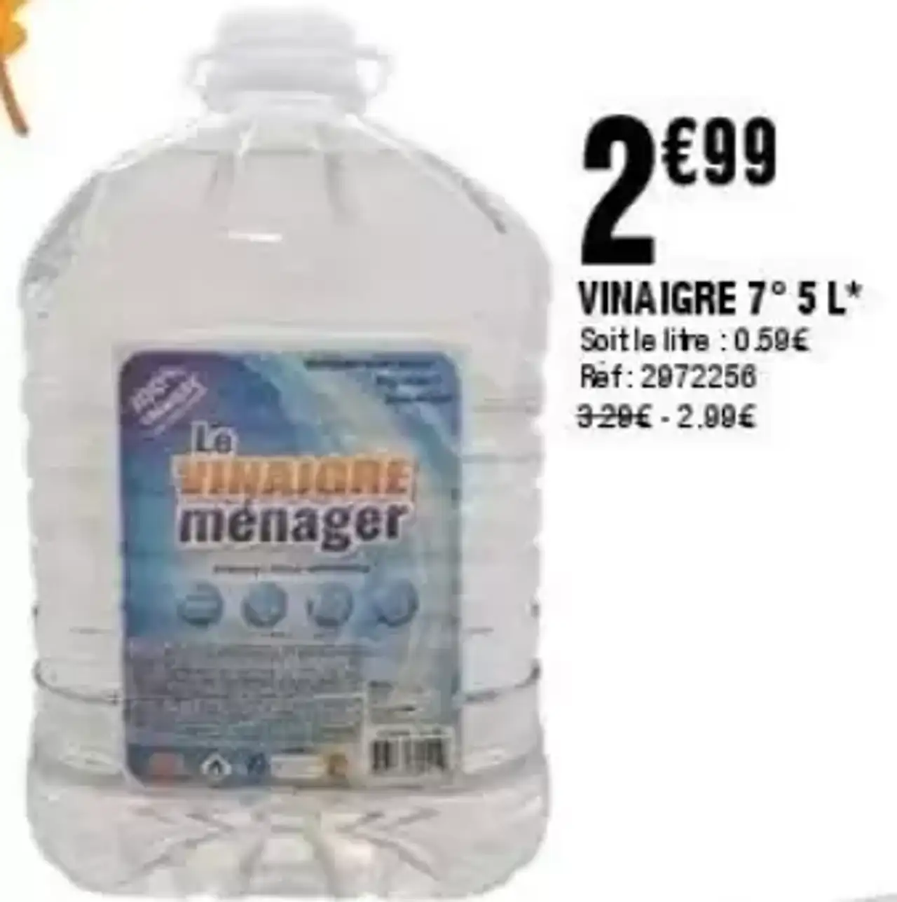Le Vinaigre ménager Vinaigre 7° 5 L