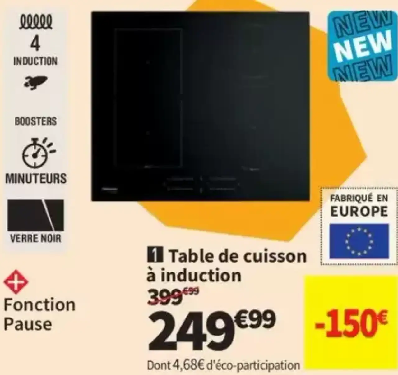 Table de cuisson à induction Hisense HIC6422BSC