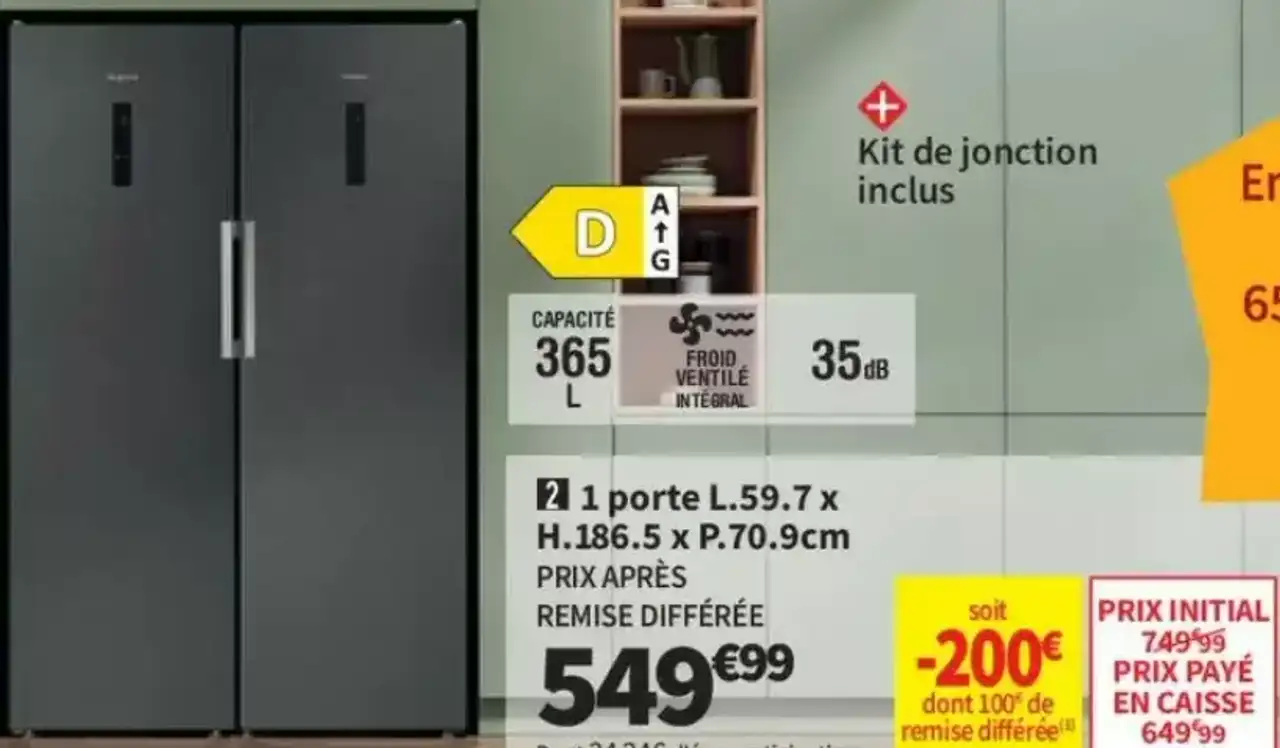 Réfrigérateur 1 porte Hotpoint HPMLF6443XBR5E