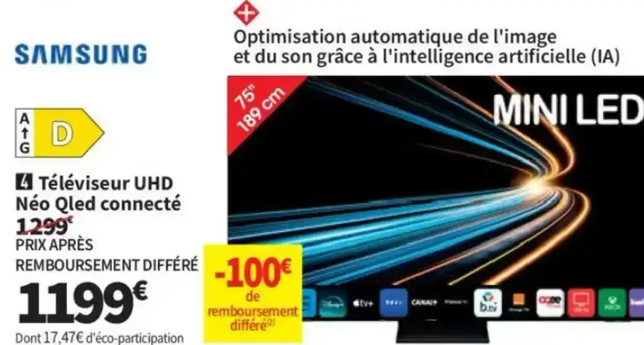 SAMSUNG Téléviseur UHD Néo Qled connecté