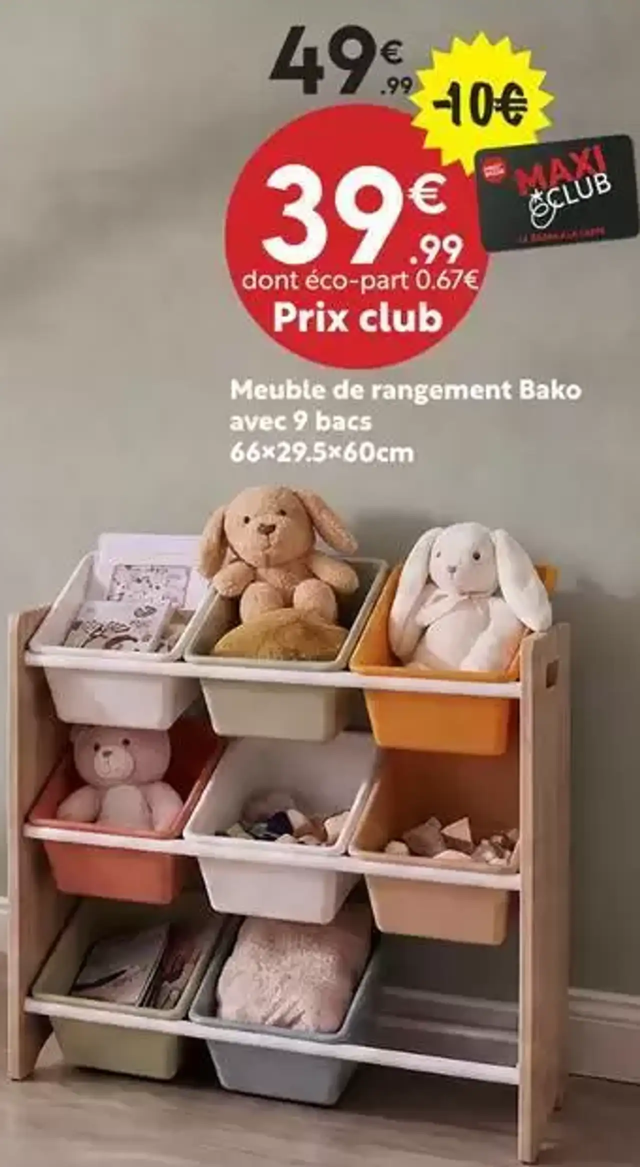 Meuble de rangement Bako avec 9 bacs