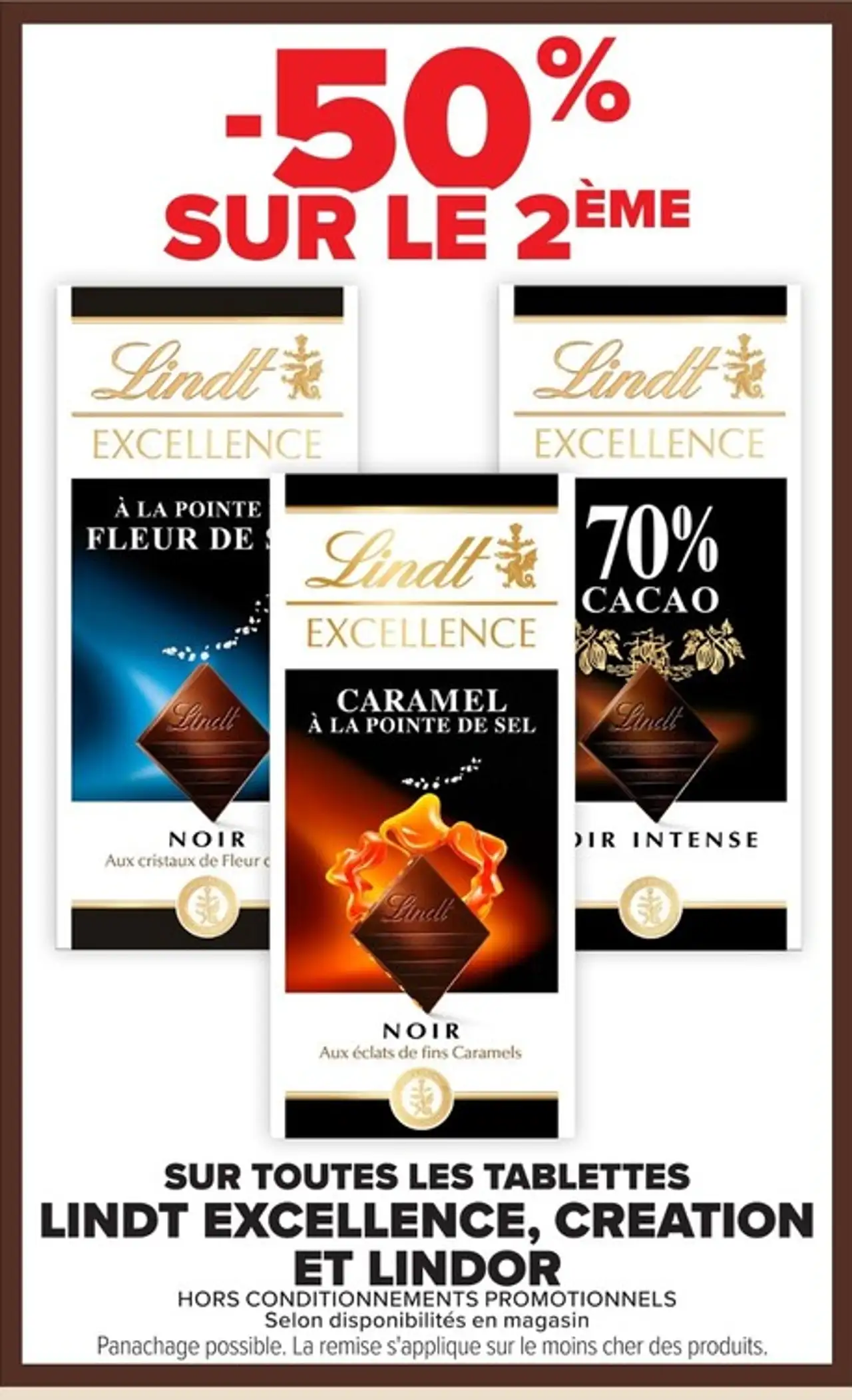 Tablettes Lindt Excellence, Creation et Lindor