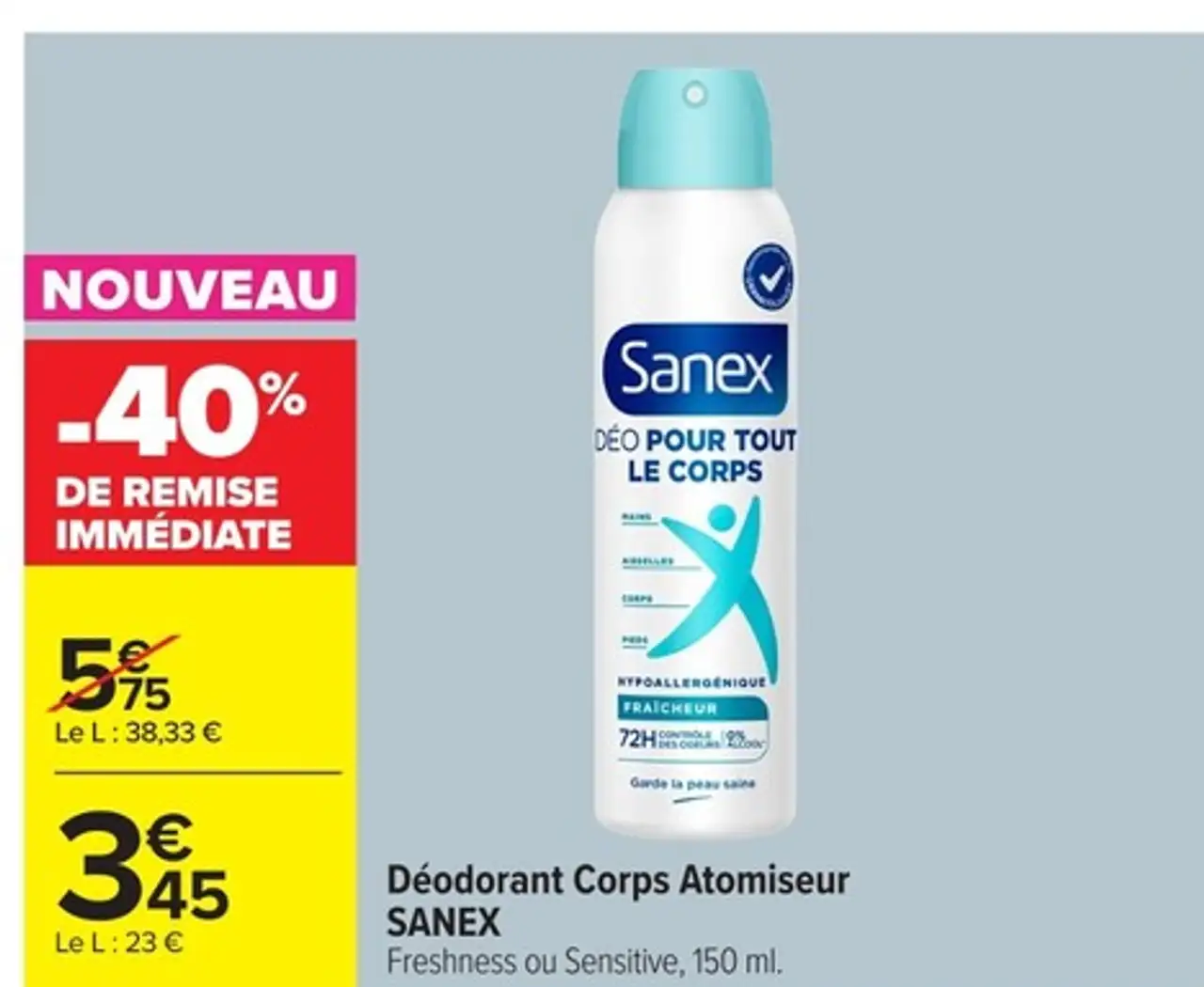Déodorant Corps Atomiseur SANEX