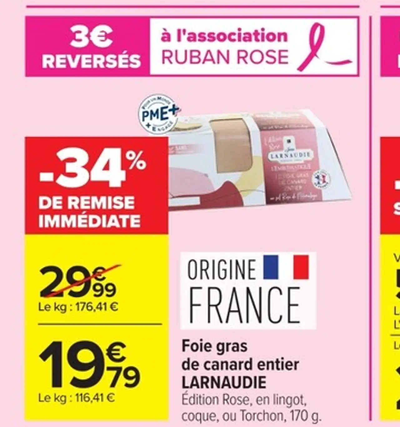 Foie gras de canard entier LARNAUDIE Édition Rose