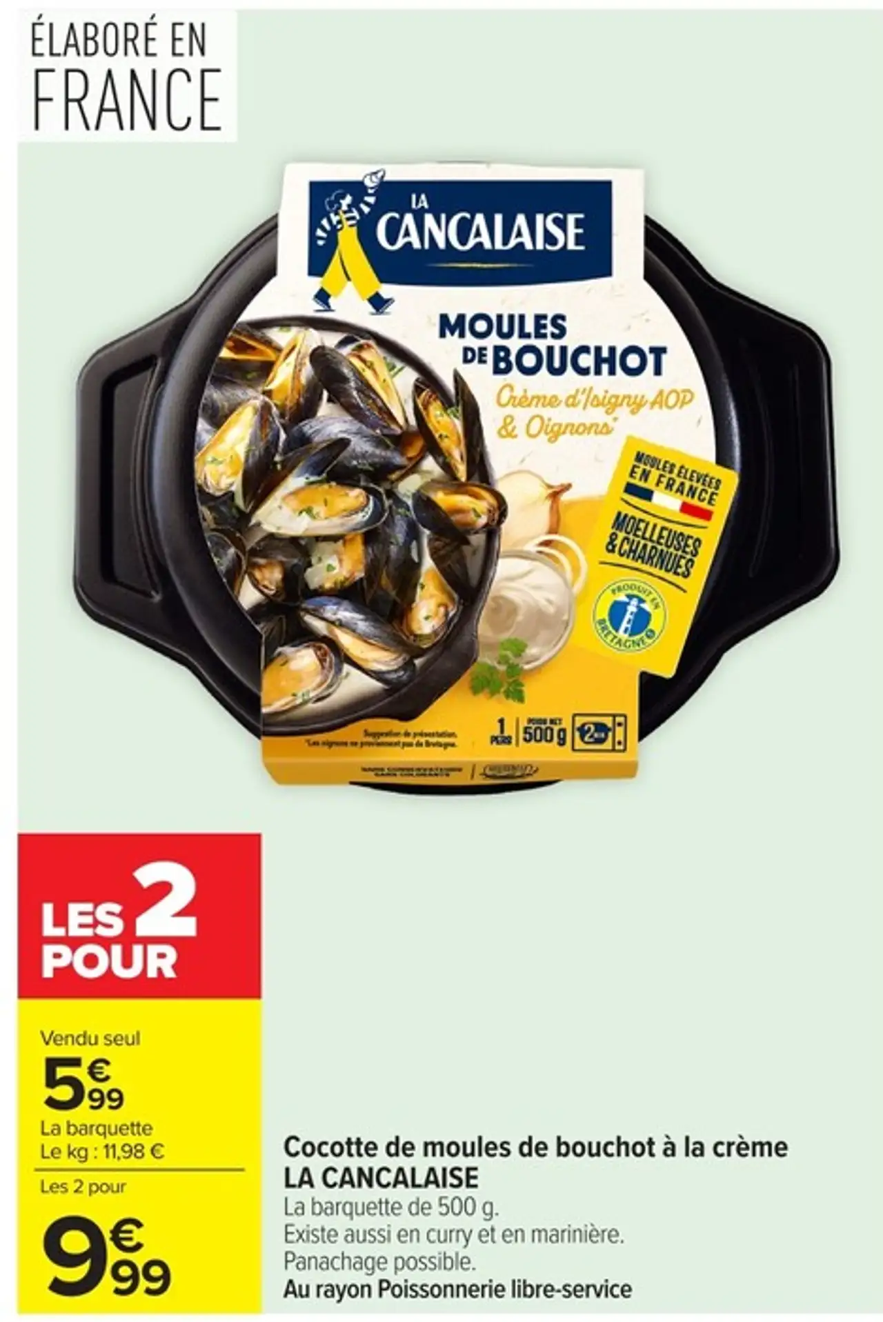 Cocotte de moules de bouchot à la crème LA CANCALAISE
