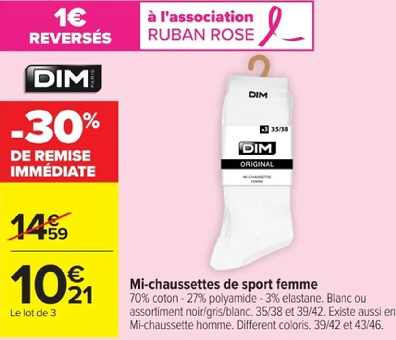 Mi-chaussettes de sport femme DIM