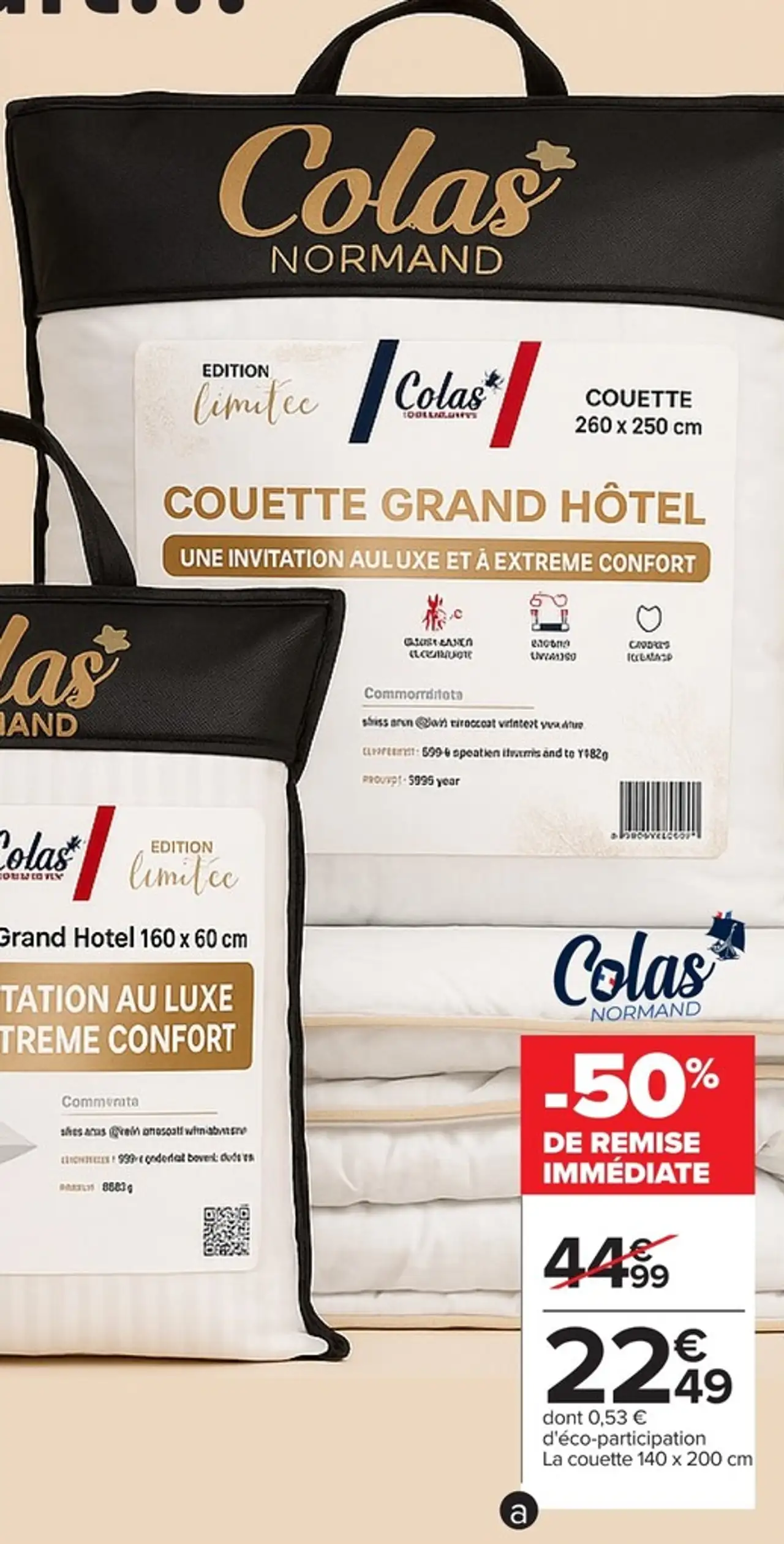 Couette chaude Grand Hôtel Colas Normand