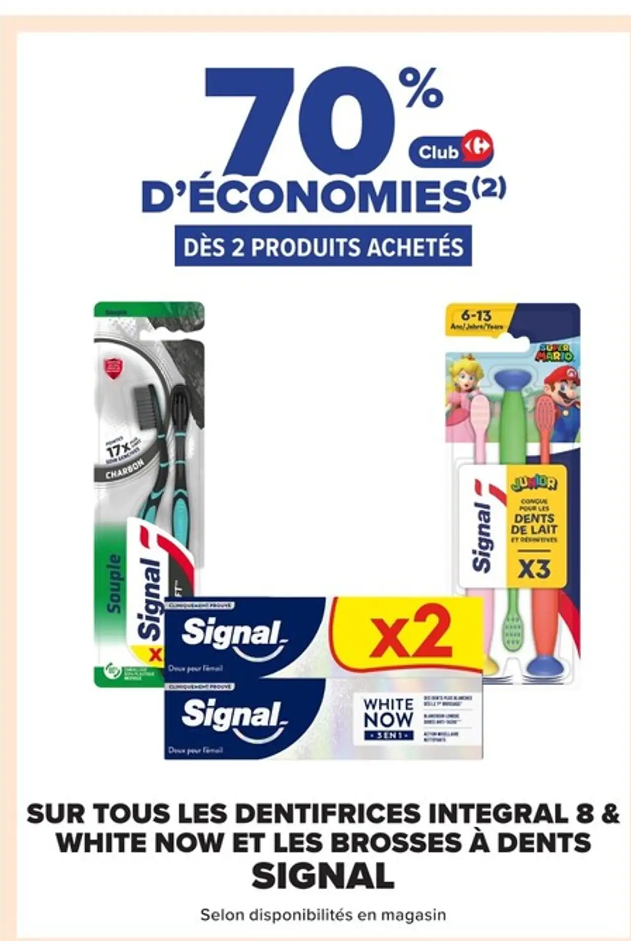 Dentifrices Integral 8 & White Now et brosses à dents Signal