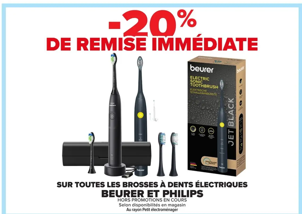 Brosses à dents électriques Beurer et Philips